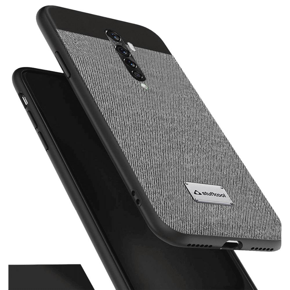 stuffcool Bon Leather Back Cover for Oppo Reno 2 (Camera Protection, Grey) stuffcool Bon Leather Back Cover for Oppo Reno 2 (Camera Protection, Grey)_7