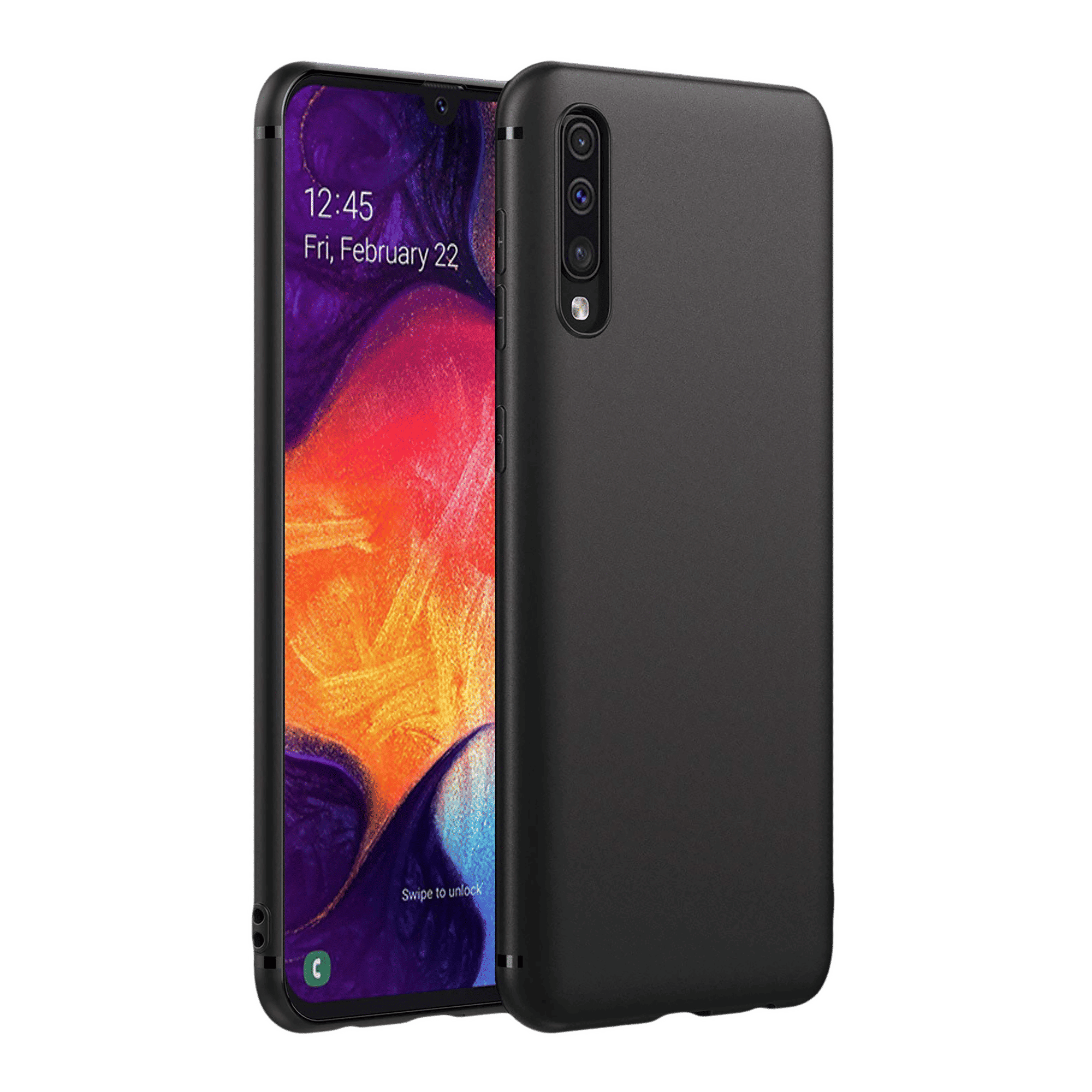 scratchgard 446 Silicone Back Cover for Galaxy A30s (Sleek Design,, Black)_1