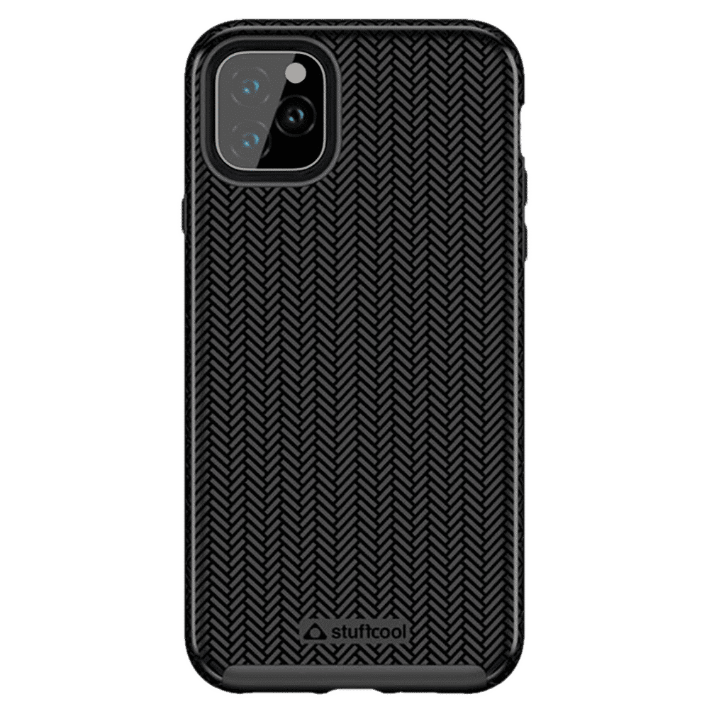 stuffcool Pine Hard Polycarbonate Back Cover for Apple iPhone 11 (Camera Protection, Black)_1