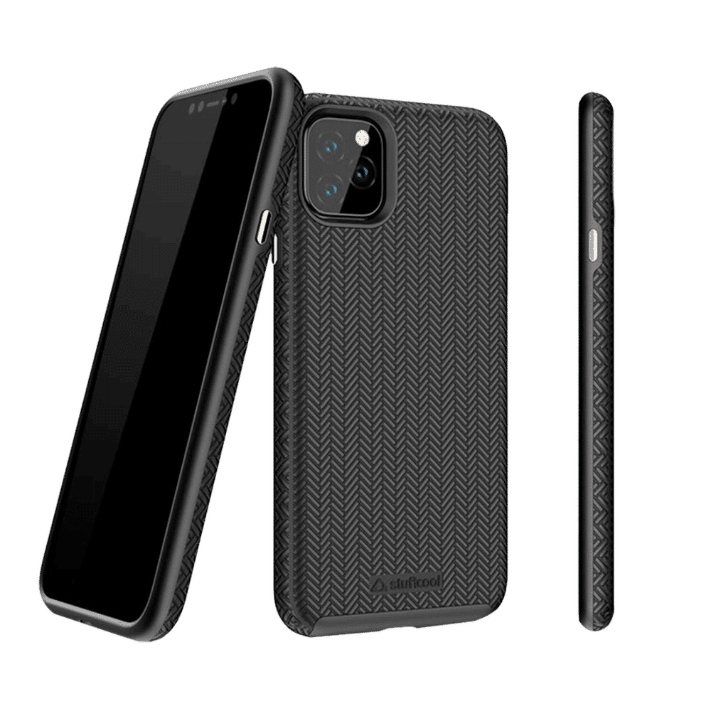 stuffcool Pine Hard Polycarbonate Back Cover for Apple iPhone 11 (Camera Protection, Black)_3