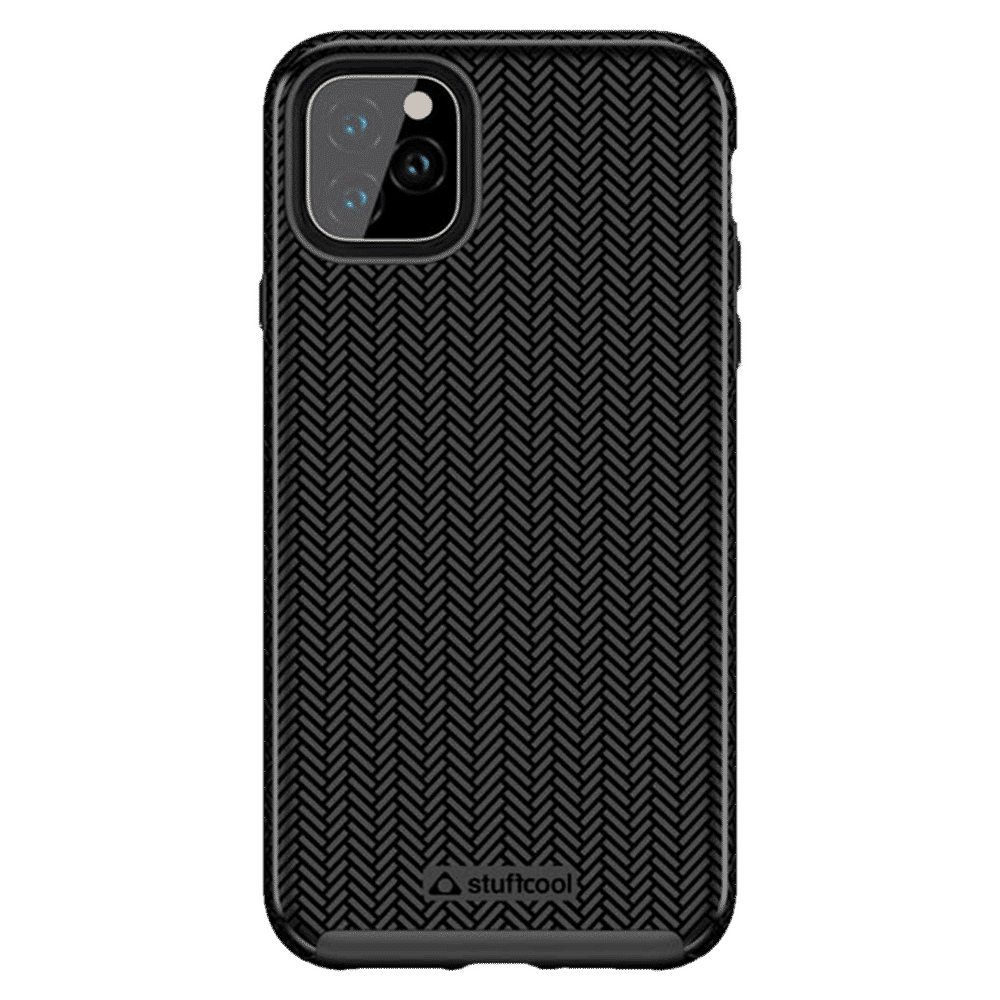 stuffcool Pine Hard Polycarbonate Back Cover for Apple iPhone 11 Pro Max (Camera Protection, Black)_1