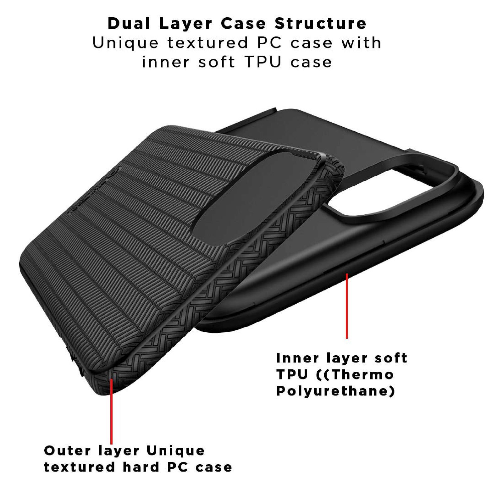 stuffcool Pine Hard Polycarbonate Back Cover for Apple iPhone 11 Pro Max (Camera Protection, Black)_3