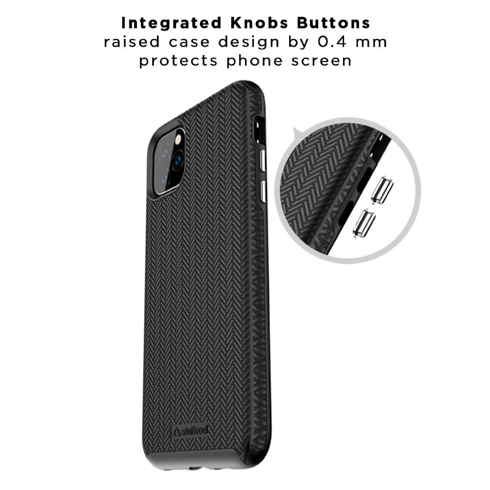 stuffcool Pine Hard Polycarbonate Back Cover for Apple iPhone 11 Pro Max (Camera Protection, Black)_5
