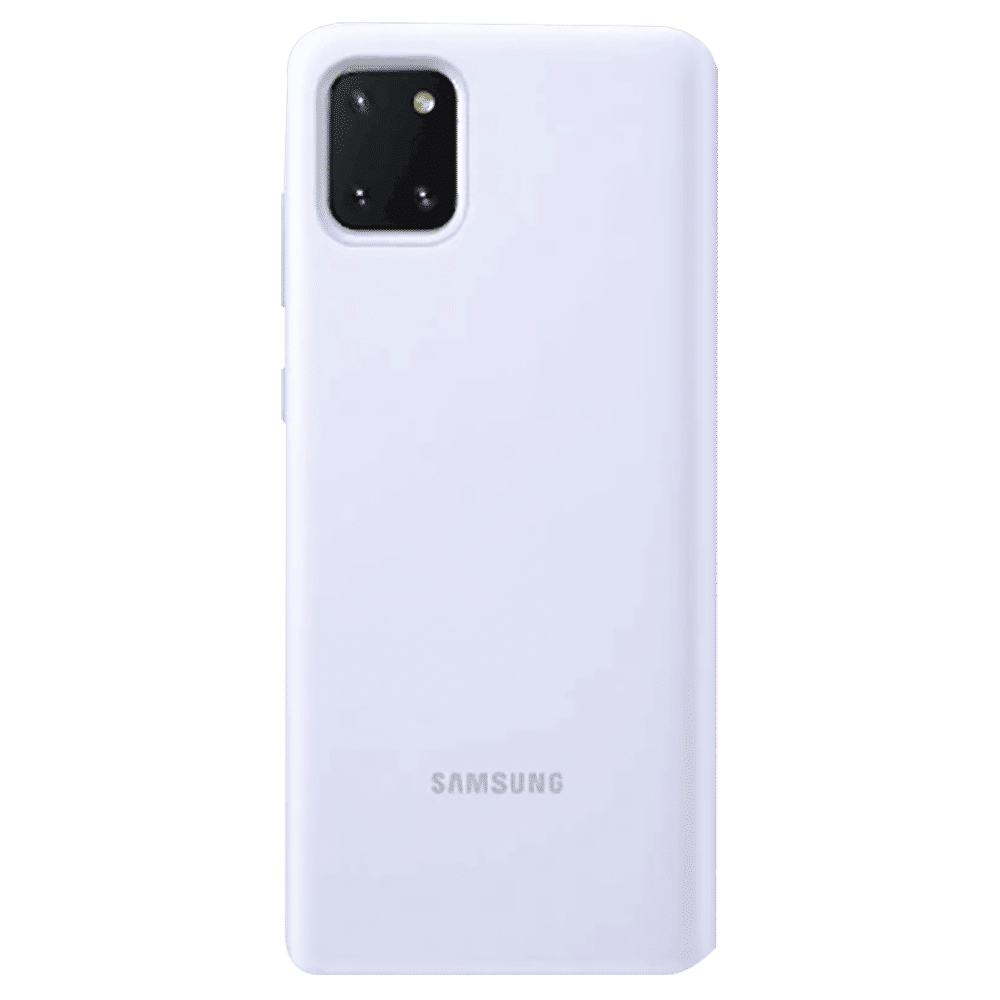SAMSUNG Carbon Fiber Flip Cover for Galaxy Note 10 Lite (Camera Protection, White)_1