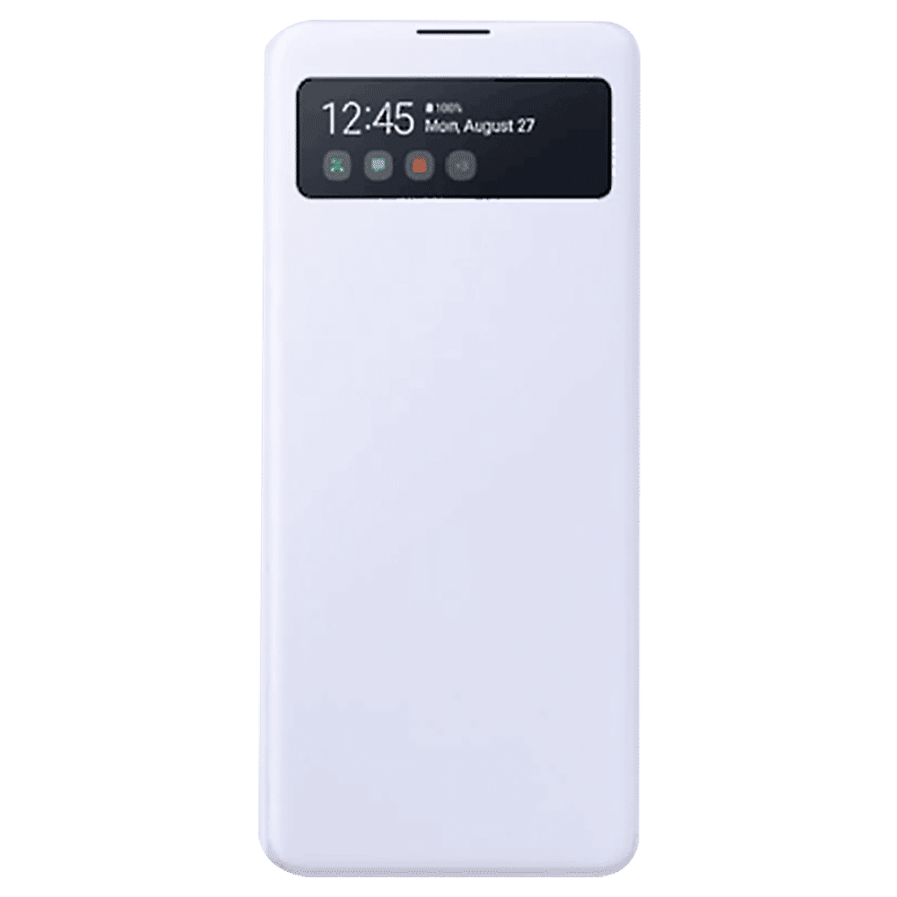 SAMSUNG Carbon Fiber Flip Cover for Galaxy Note 10 Lite (Camera Protection, White)_5