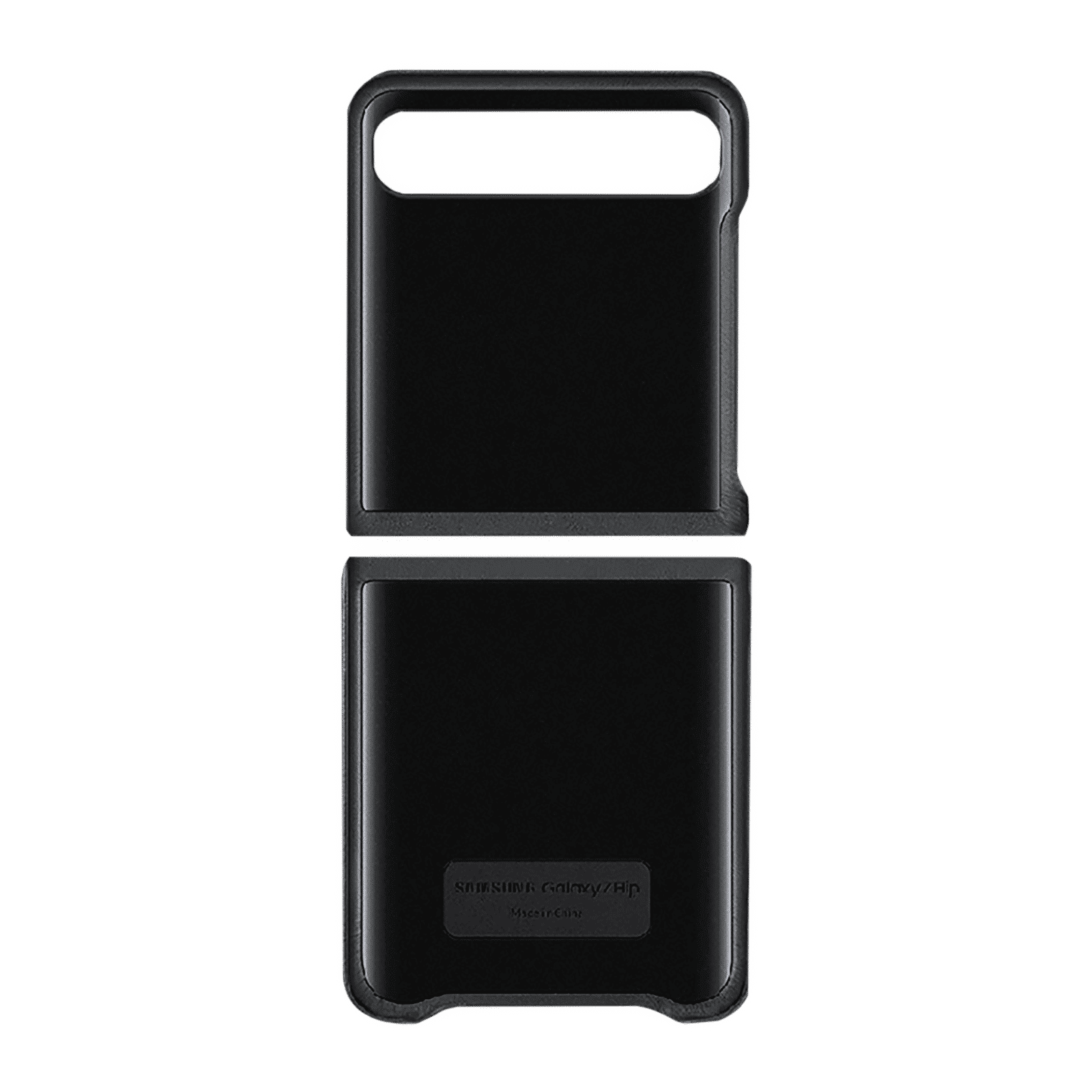 SAMSUNG Soft Calf Leather Back Cover for SAMSUNG Galaxy Z Flip (Thin But Excellent Grip, Black)_4