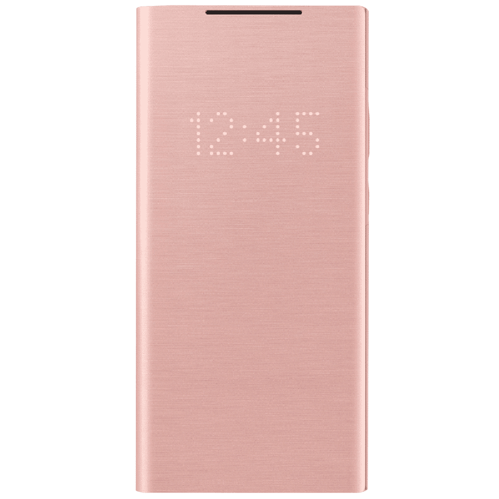 SAMSUNG Synthetic Leather Flip Cover for SAMSUNG Galaxy Note 20 (Convenient Alerts, Mystic Bronze)_1