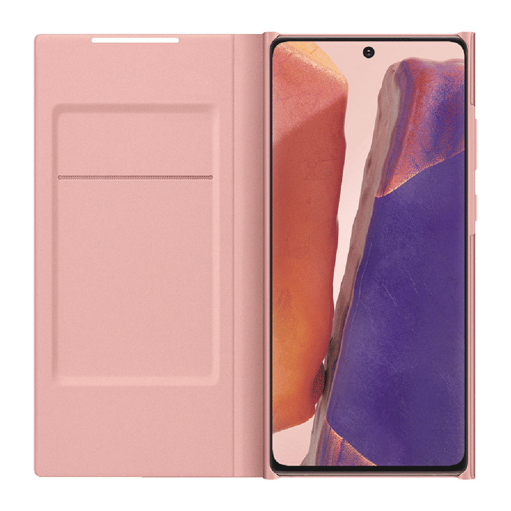 SAMSUNG Synthetic Leather Flip Cover for SAMSUNG Galaxy Note 20 (Convenient Alerts, Mystic Bronze)_4