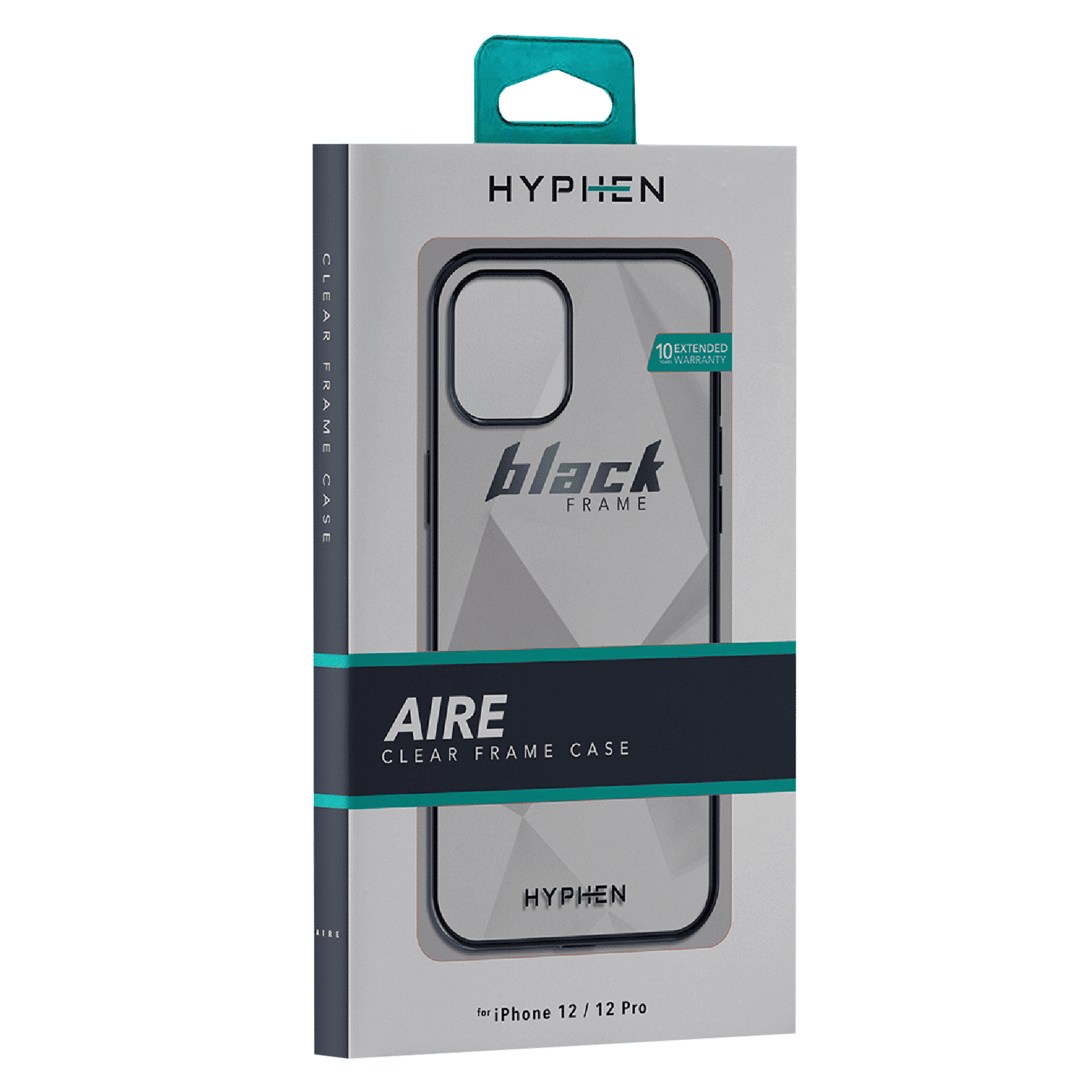 HYPHEN Frame TPU Back Cover for Apple iPhone 12, 12 Pro (Supports Wireless Charging, Black)_11