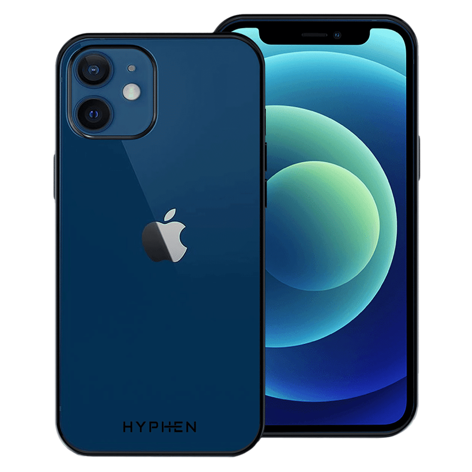 HYPHEN Frame TPU Back Cover for Apple iPhone 12 Mini (Flexible and Slim Design, Black)_1