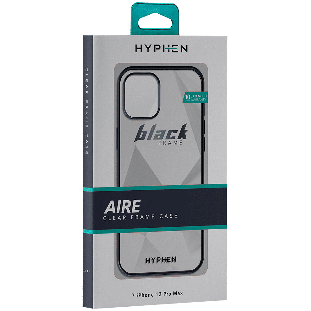 HYPHEN Frame TPU Back Cover for Apple iPhone 12 Pro Max (Compact, Flexible and Slim Design, Black)_11