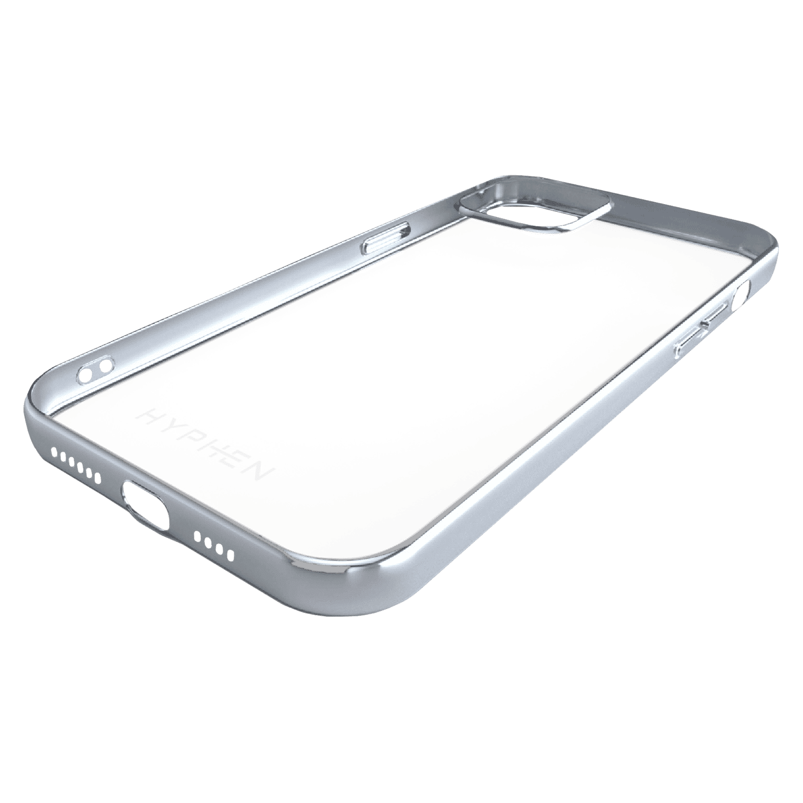 Hyphen AIRE Frame TPU Back Cover for Apple iPhone 12, 12 Pro (Supports Wireless Charging, Silver)_4