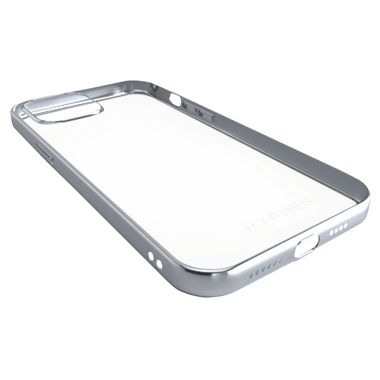 Hyphen AIRE Frame TPU Back Cover for Apple iPhone 12, 12 Pro (Supports Wireless Charging, Silver)_5