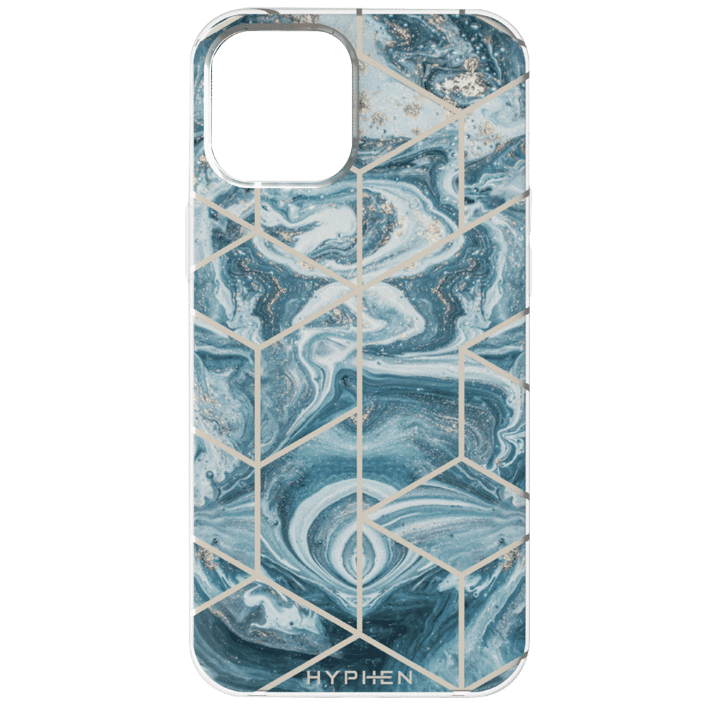 HYPHEN Marble TPU Back Cover for Apple iPhone 12 Pro Max (Compact, Flexible and Slim Design, Pacific Blue)_1