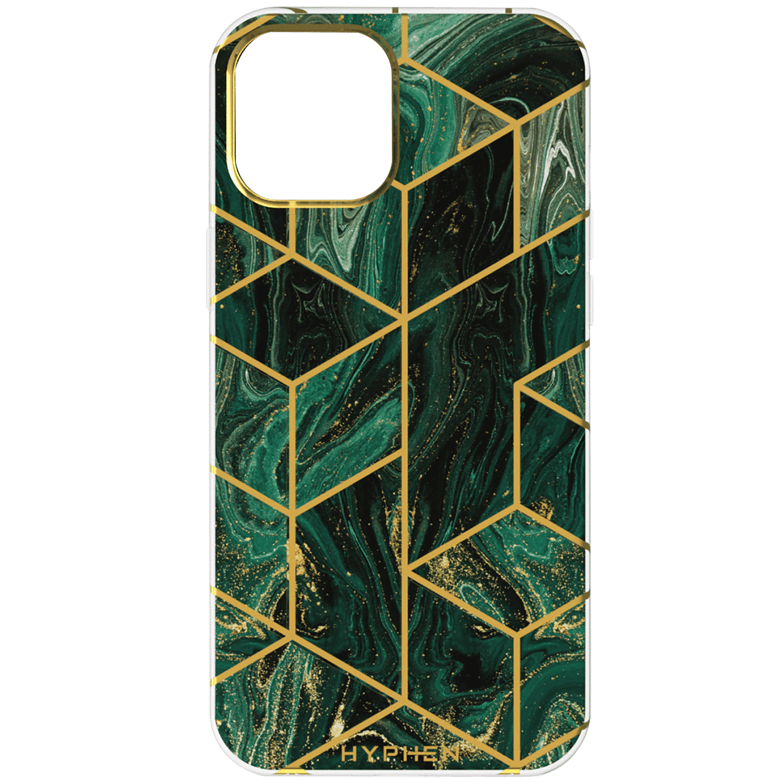 HYPHEN Luxe Marble TPU Back Cover for Apple iPhone 12 Pro Max (Compact and Flexible, Forest Green)_1