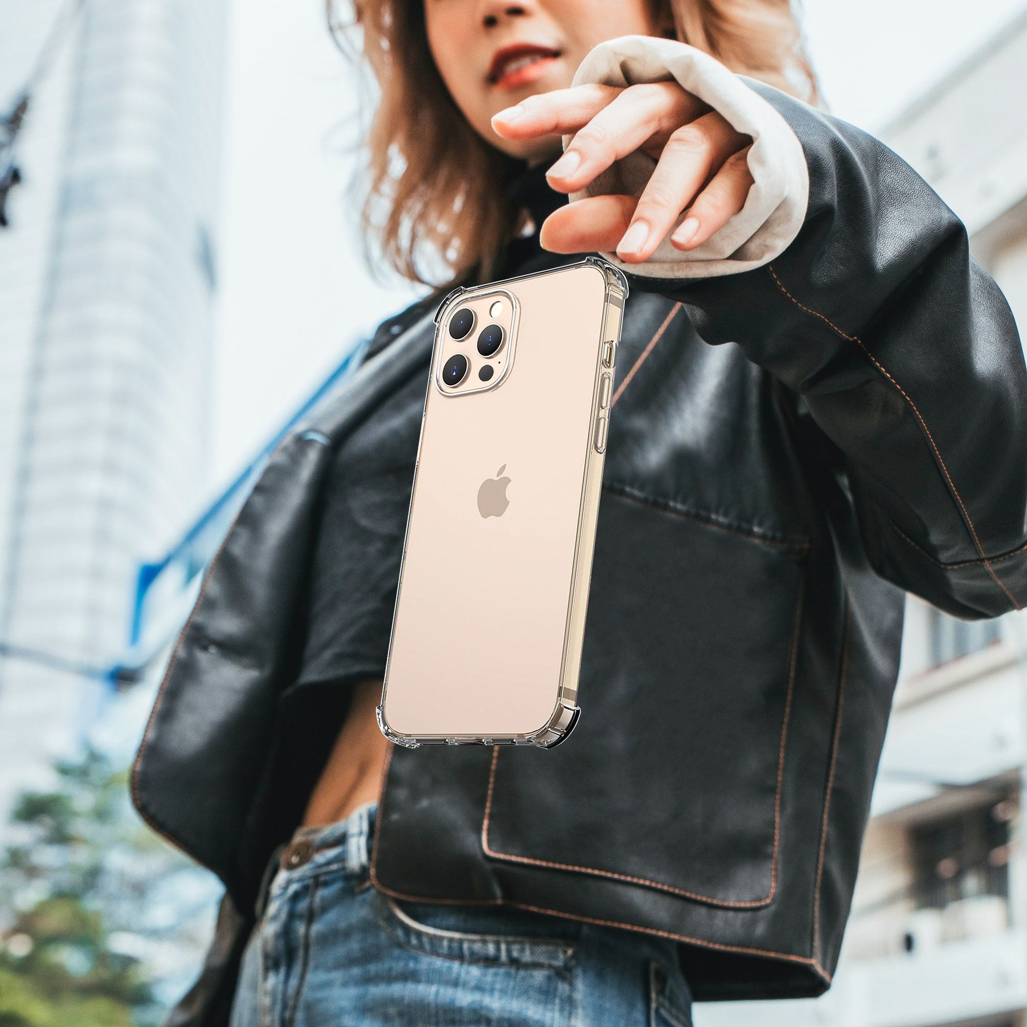 HYPHEN TPU Back Cover for Apple iPhone 12, 12 Pro (Supports Wireless Charging, Clear)_17