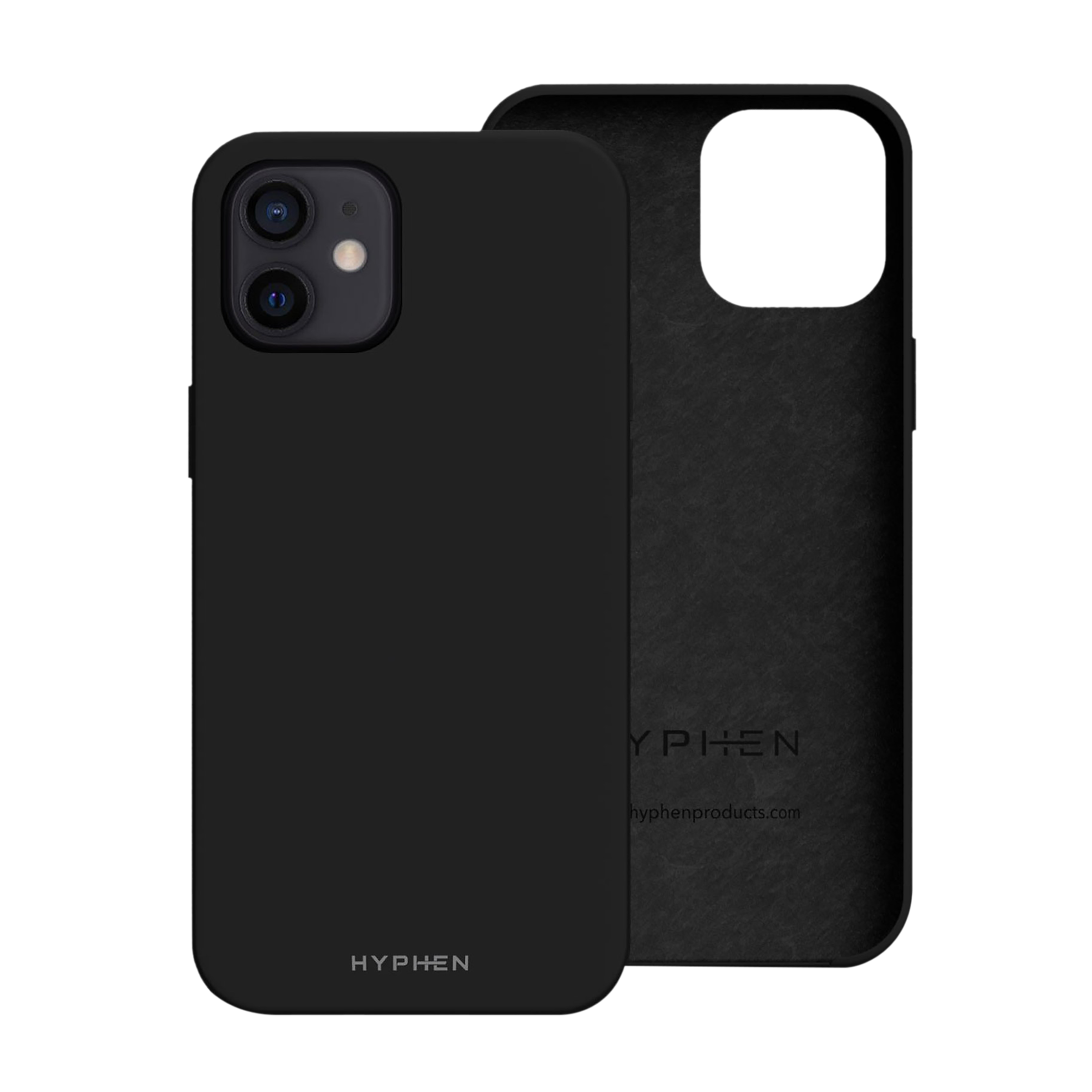 Hyphen TINT Soft Polyurethane Silicone Back Cover for Apple iPhone 12, 12 Pro (Supports Wireless Charging, Black)_1