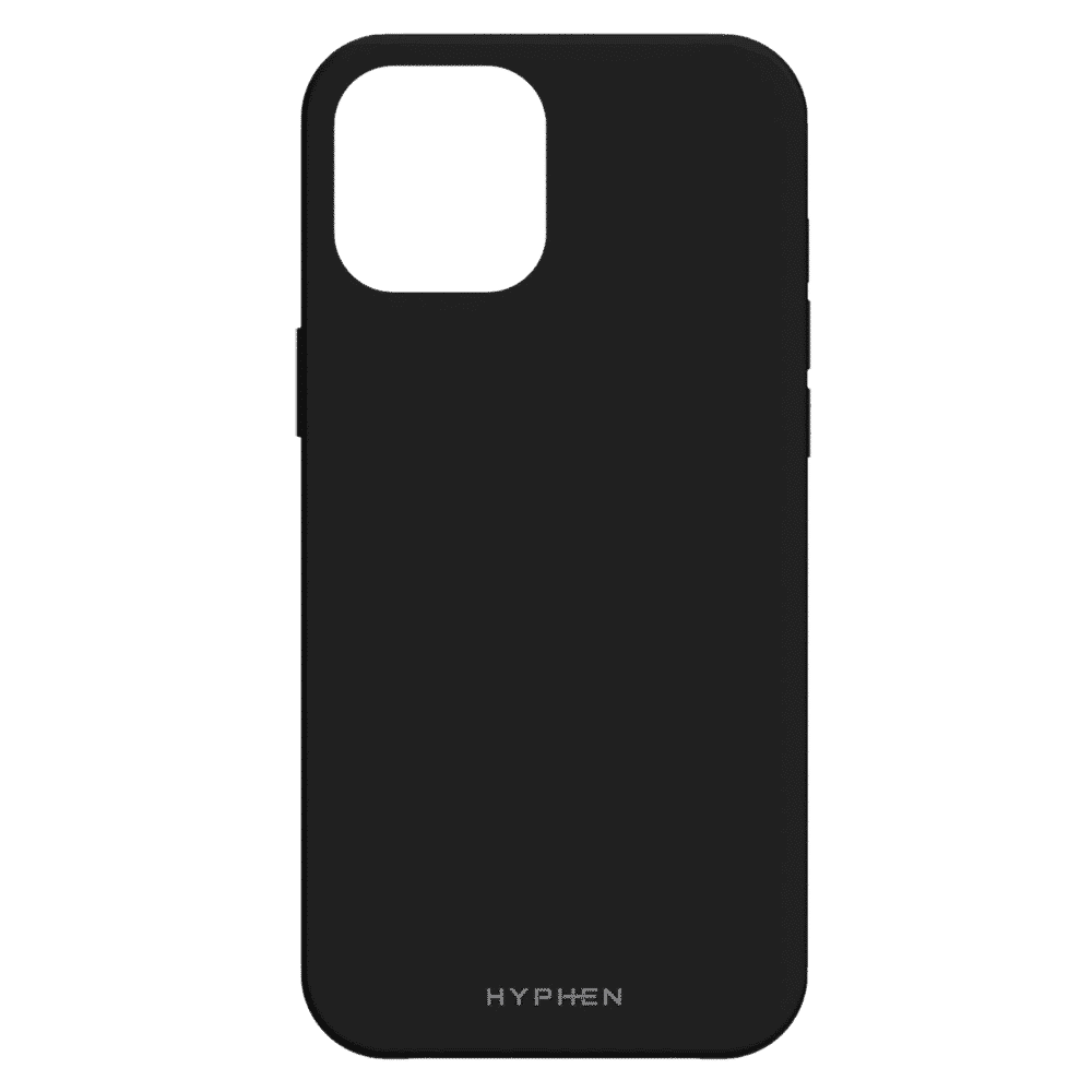 HYPHEN HPC-SXII540138 Silicone Back Cover for Apple iPhone 12 Mini (Water Resistant, Black)_1