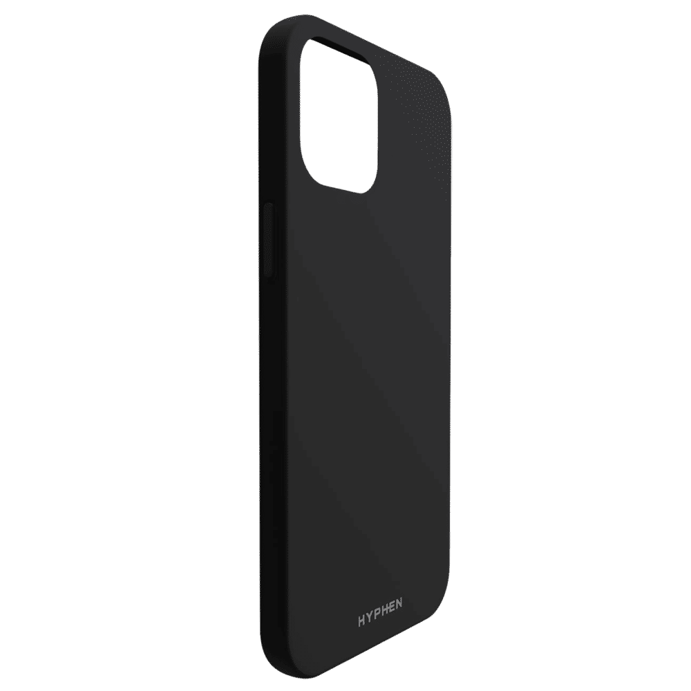 HYPHEN HPC-SXII540138 Silicone Back Cover for Apple iPhone 12 Mini (Water Resistant, Black)_3