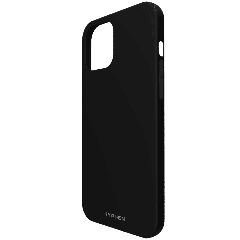HYPHEN HPC-SXII540138 Silicone Back Cover for Apple iPhone 12 Mini (Water Resistant, Black)_4