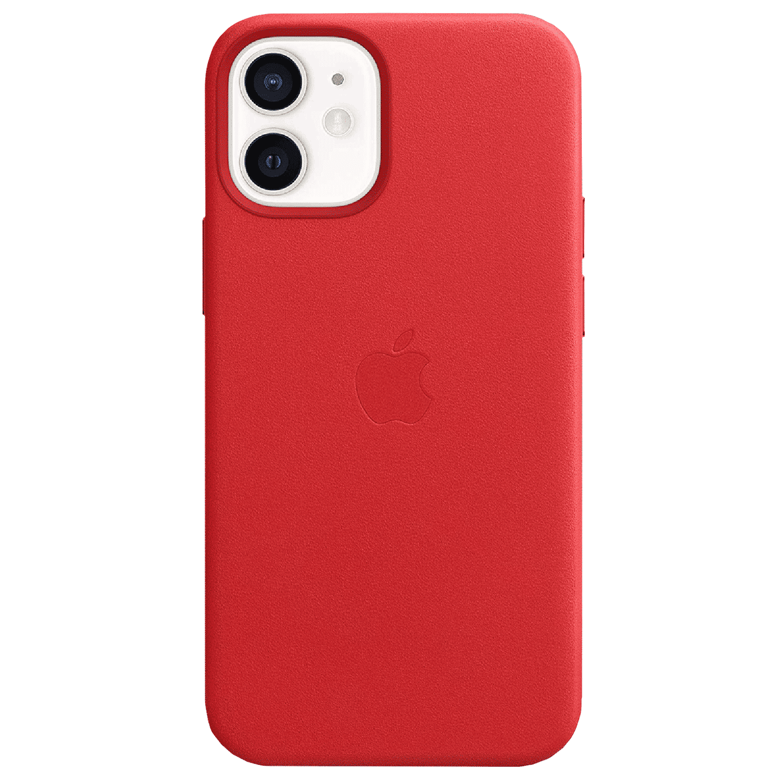 Apple Soft Leather Back Cover for Apple iPhone 12, 12 Pro (Built-in Magnets, (Product) Red)_1