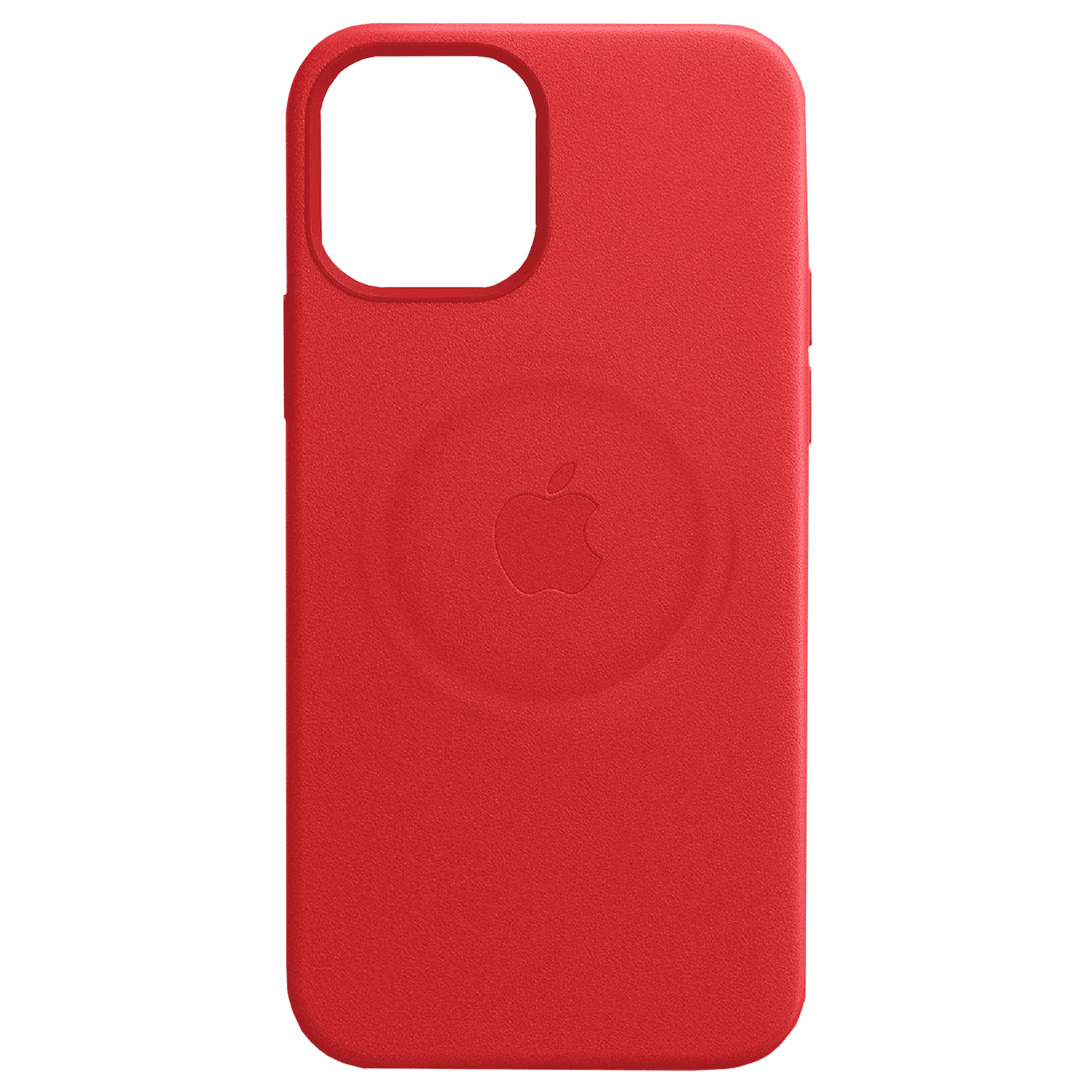 Apple Soft Leather Back Cover for Apple iPhone 12, 12 Pro (Built-in Magnets, (Product) Red)_2