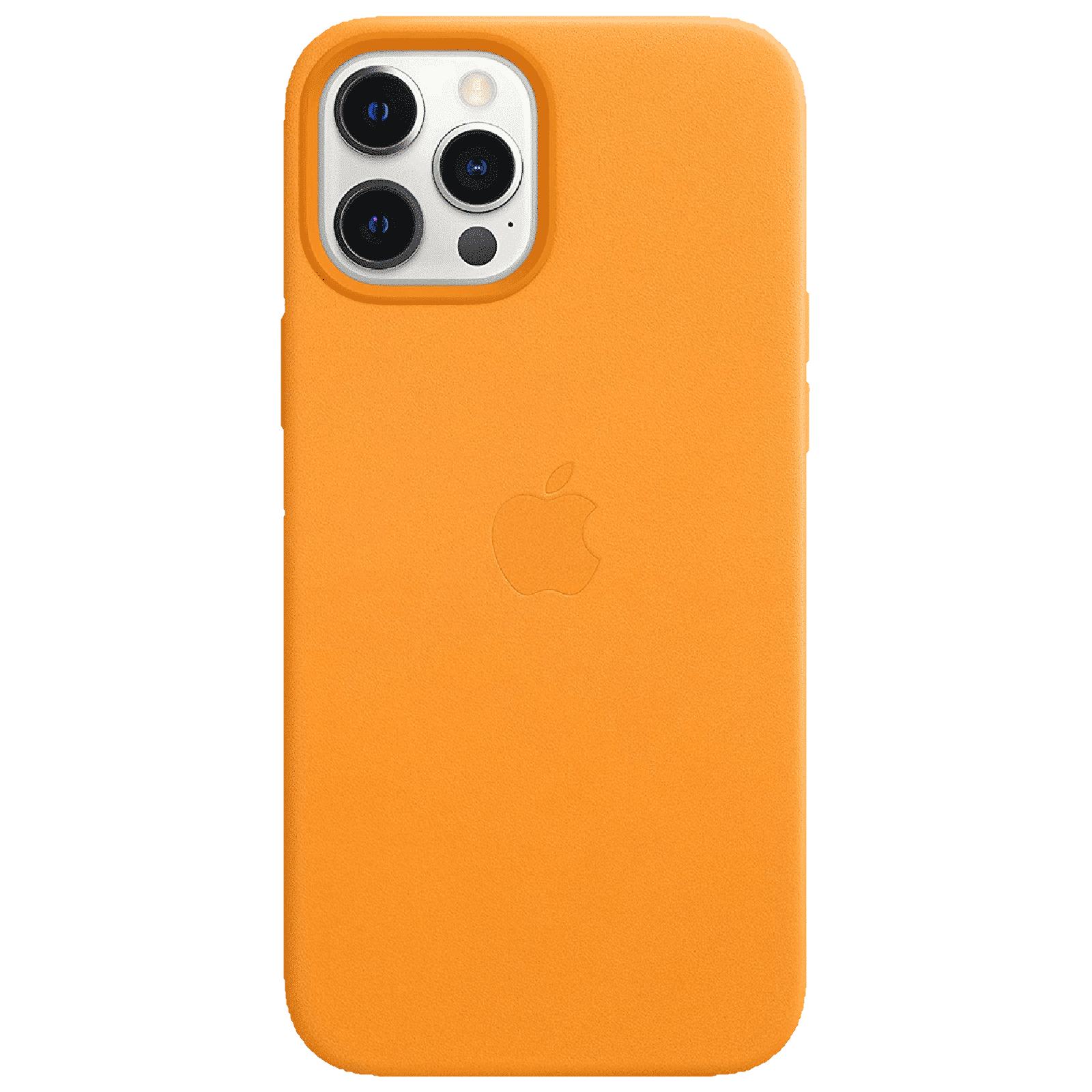 Apple Soft Leather Back Cover for Apple iPhone 12 Pro Max (MagSafe Charging Support, California Poppy)_1