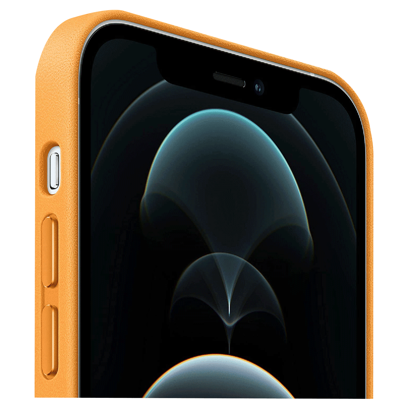 Apple Soft Leather Back Cover for Apple iPhone 12 Pro Max (MagSafe Charging Support, California Poppy)_4