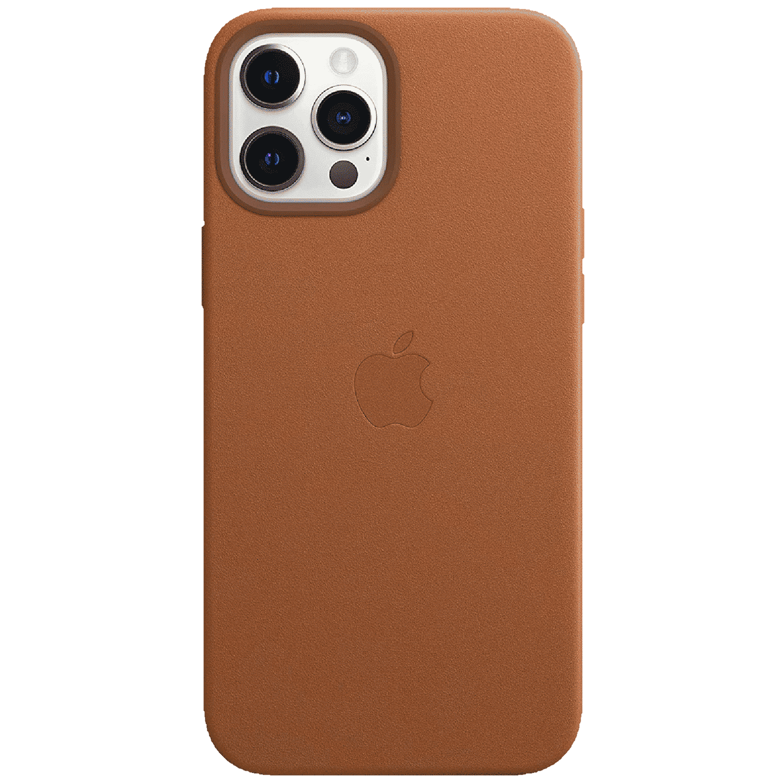 Apple Soft Leather Back Cover for Apple iPhone 12 Pro Max (MagSafe Charging Support, Saddle Brown)_1