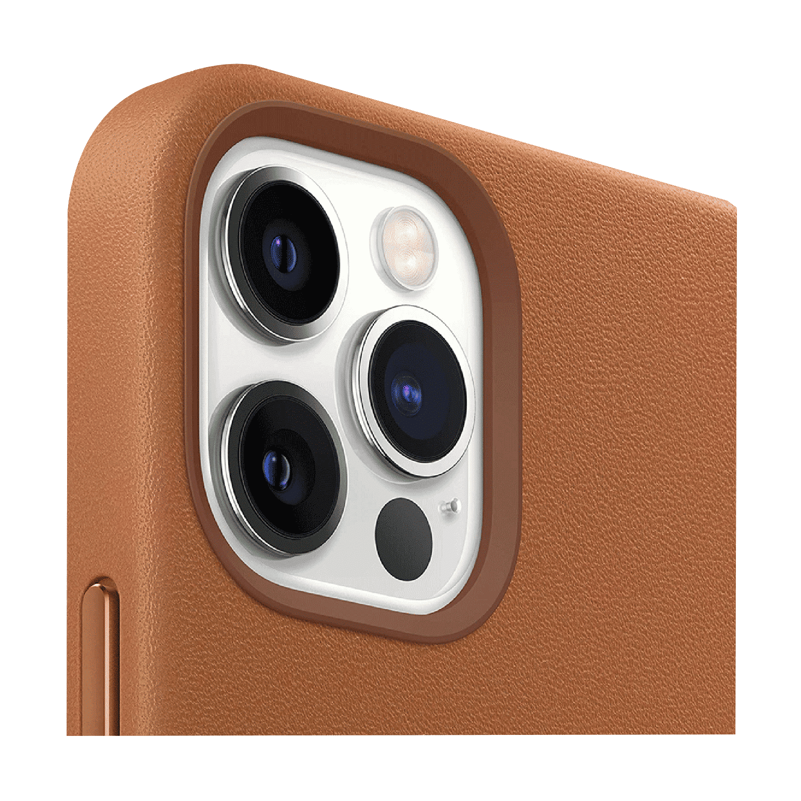 Apple Soft Leather Back Cover for Apple iPhone 12 Pro Max (MagSafe Charging Support, Saddle Brown)_3