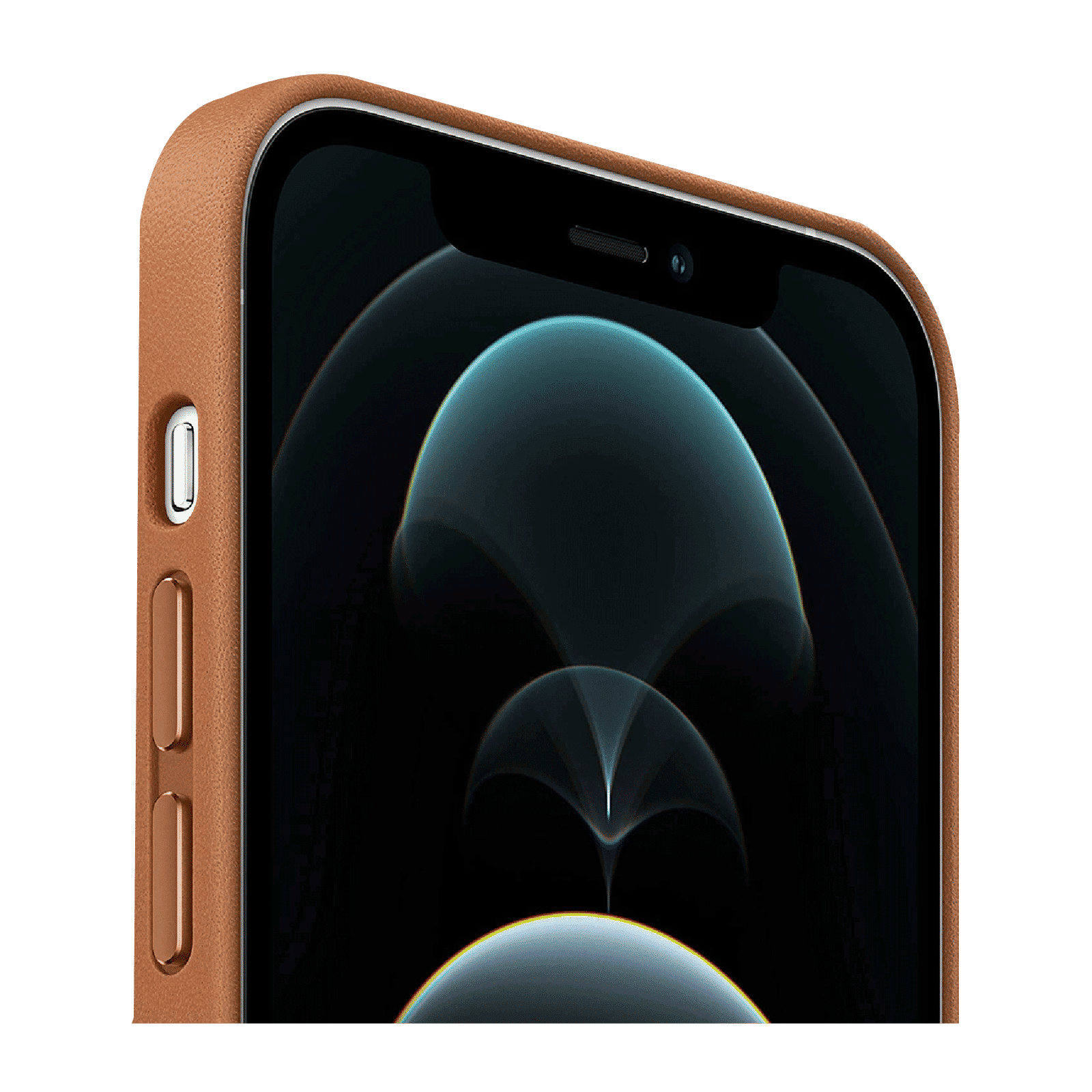 Apple Soft Leather Back Cover for Apple iPhone 12 Pro Max (MagSafe Charging Support, Saddle Brown)_4