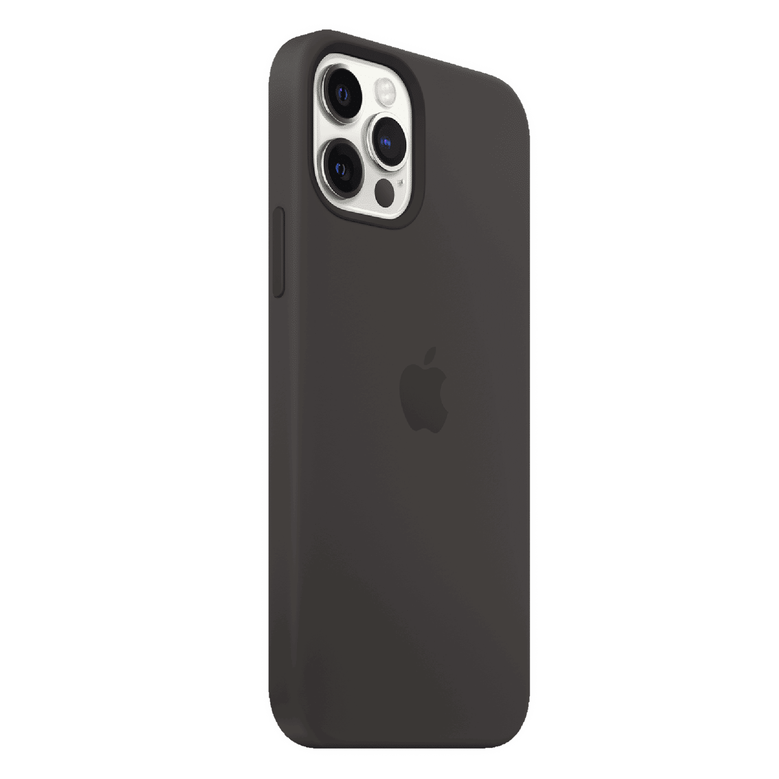 Apple Soft Silicone Back Cover for Apple iPhone 12 Pro Max (MagSafe Charging Support, Black)_2