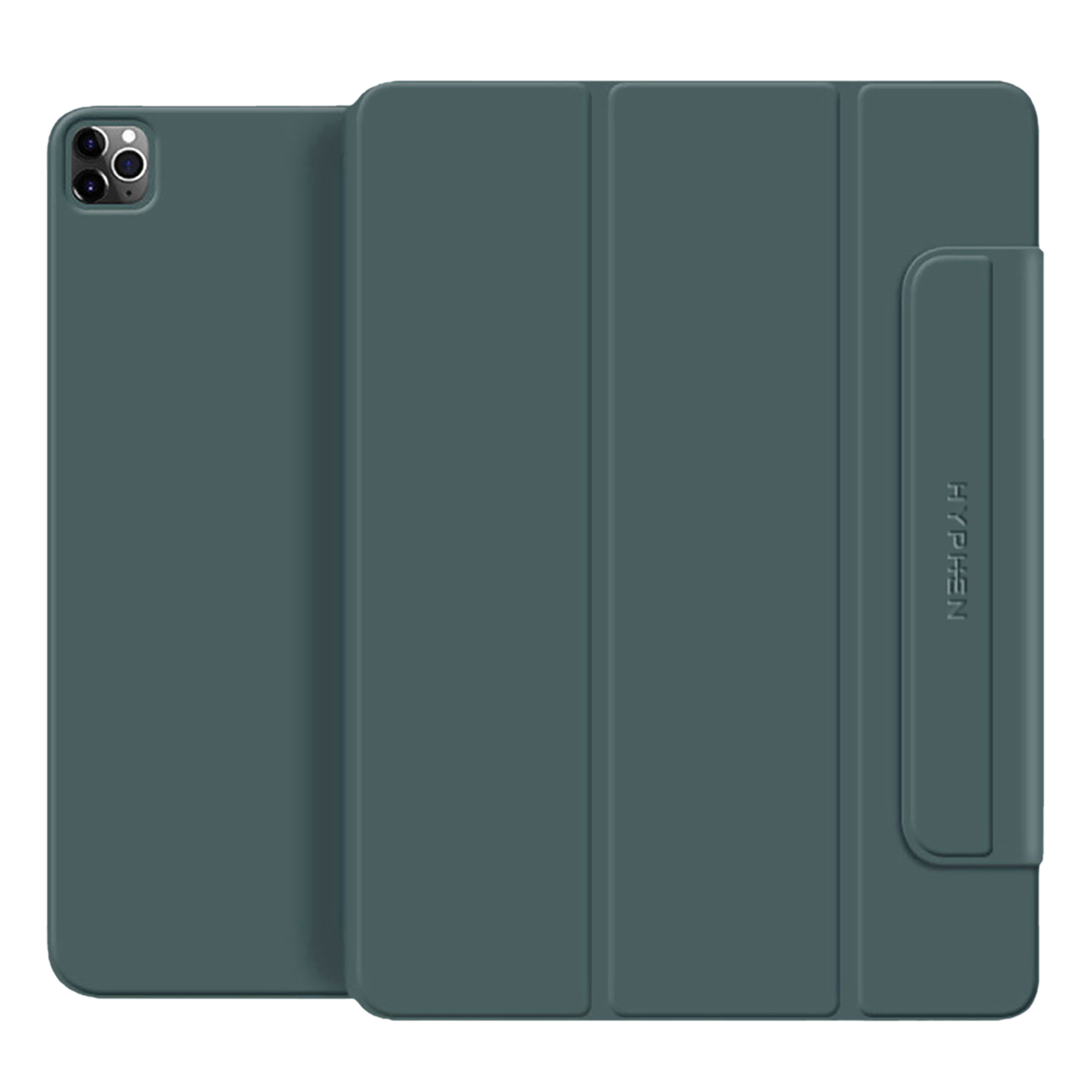 Hyphen VERSO Polyurethane Folio Case for Apple iPad Pro 11 Inch (3rd, 4th & 5th Gen) (Built-in Magnet, Midnight Green)_8