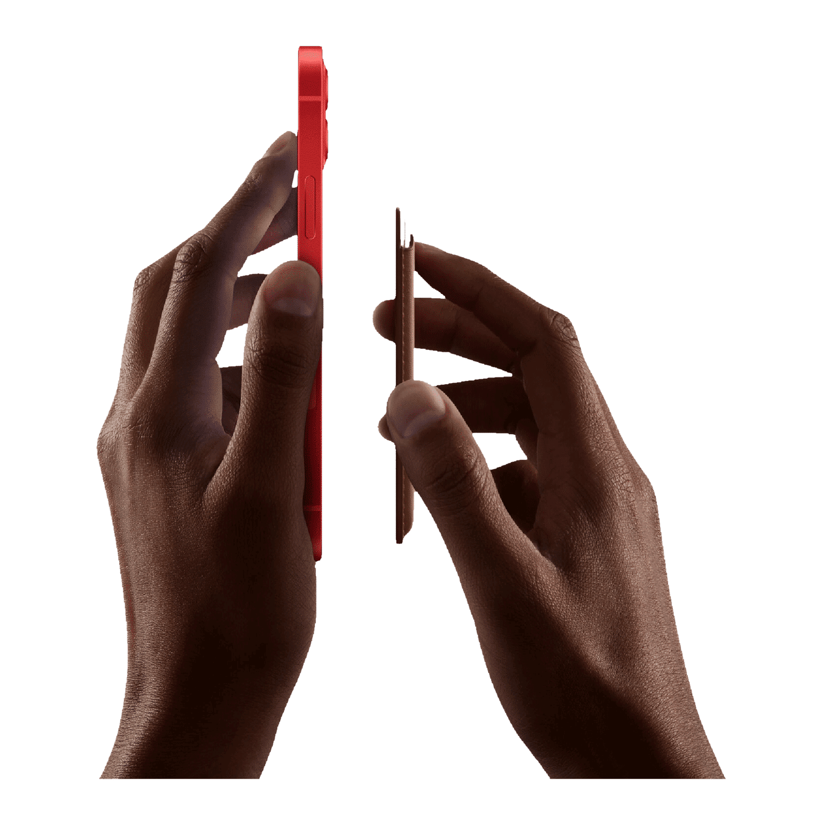 Apple MagSafe Leather Wallet for iPhone 12, 12 Pro Max, 12 Pro, 12 Mini (Strong Built-in Magnets, California Poppy)_3