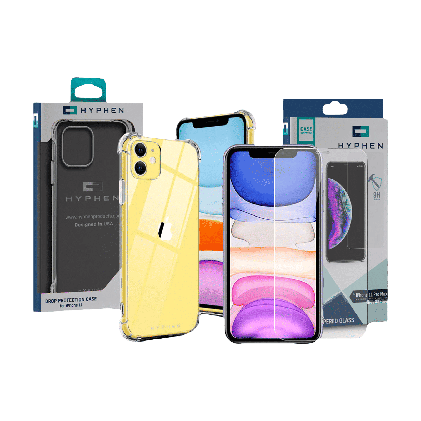 Hyphen DURO Screen Protector & TPU Back Cover Combo for Apple iPhone 11 (Supports Wireless Charging, Clear) Hyphen DURO Screen Protector & TPU Back Cover Combo for Apple iPhone 11 (Supports Wireless Charging, Clear)_2