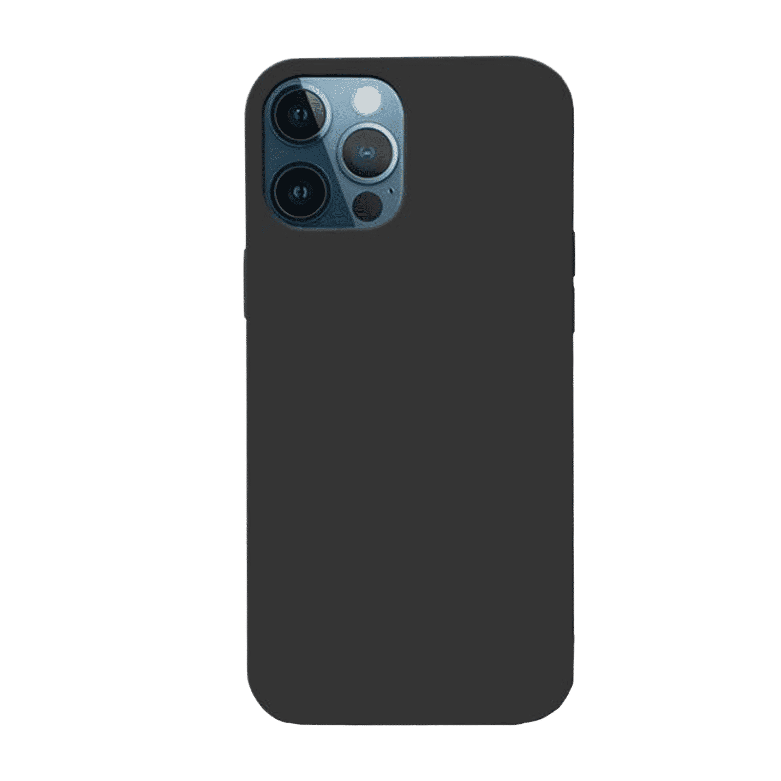 Vaku Soft Silicone & Microfiber Back Cover for Apple iPhone 12, 12 Pro (Supports Wireless Charging, Black)_3