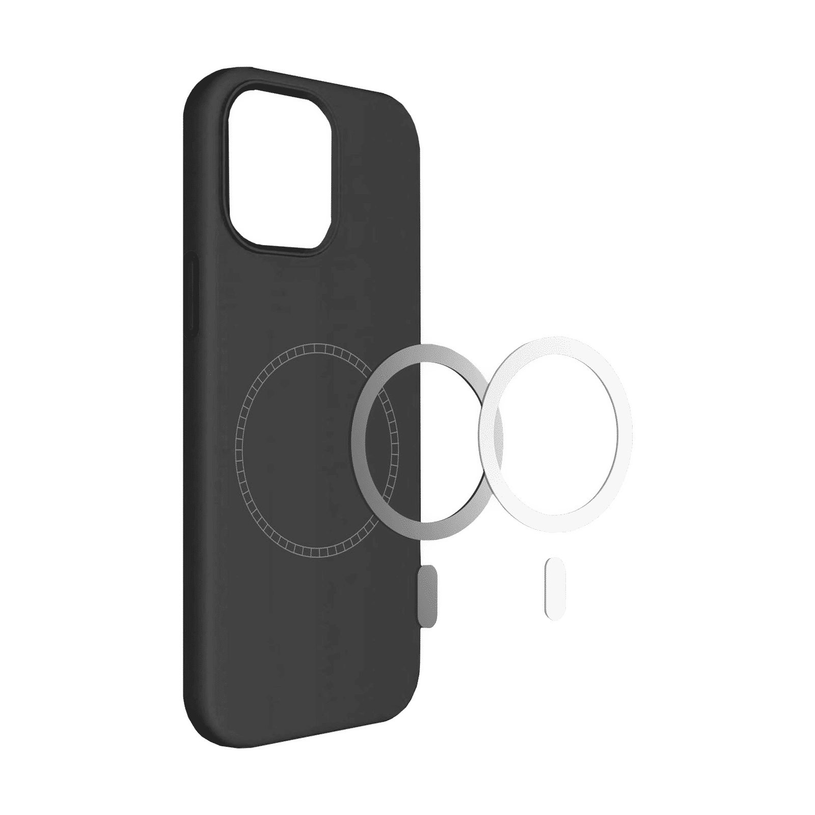 Vaku Soft Silicone & Microfiber Back Cover for Apple iPhone 12, 12 Pro (Supports Wireless Charging, Black)_7