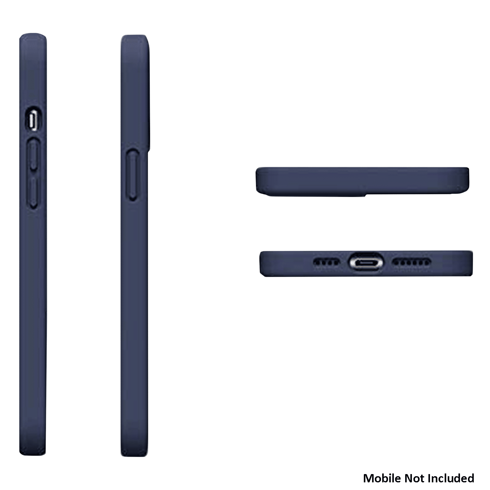 Vaku Soft Silicone & Microfiber Back Cover for Apple iPhone 12, 12 Pro (Supports Wireless Charging, Blue)_8