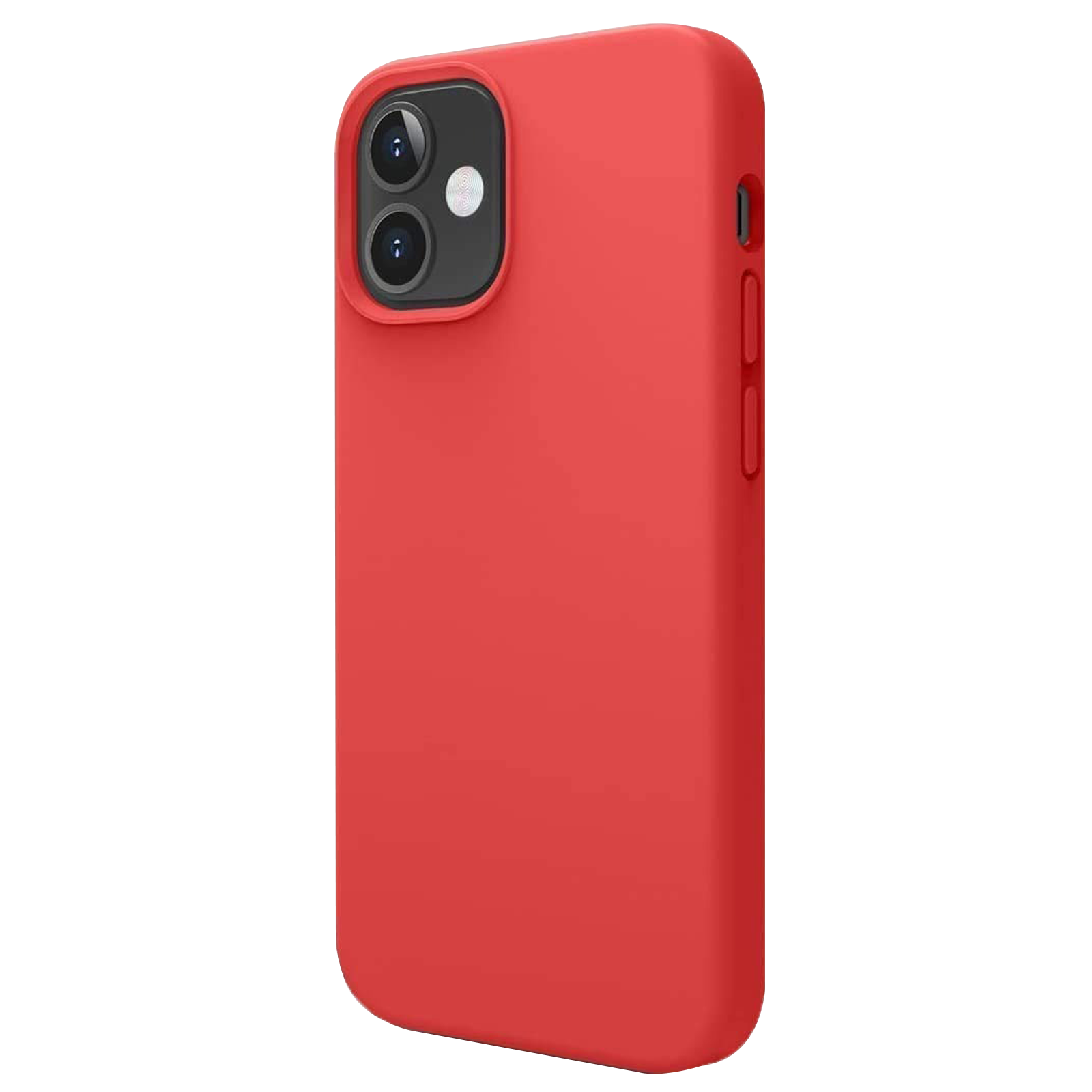 Vaku Soft Silicone & Microfiber Back Cover for Apple iPhone 12, 12 Pro (Supports Wireless Charging, Red)_3
