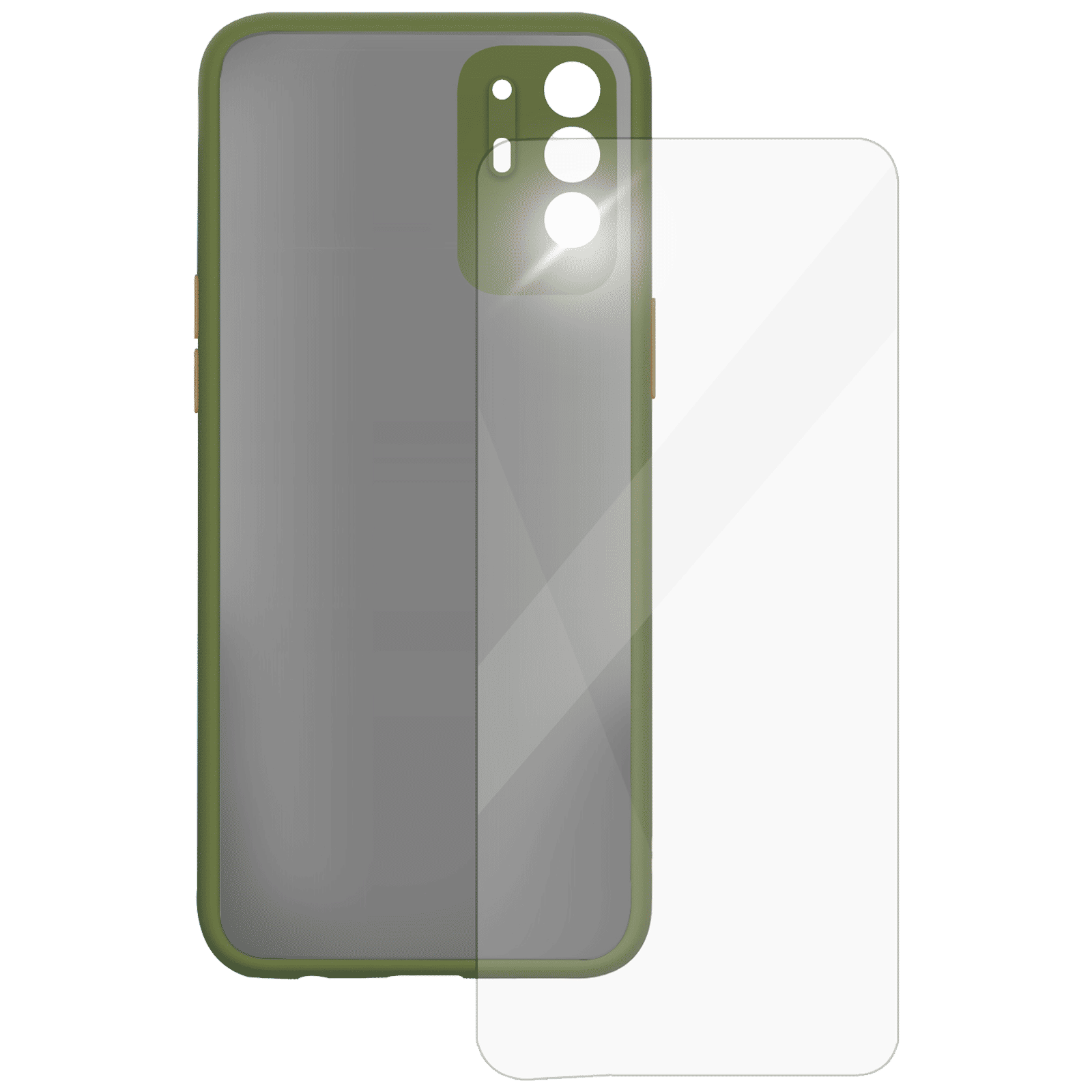 ARROW Camera Duplex Screen Protector & Polycarbonate Back Cover Combo for oppo F19 Pro Plus (Scratch Protection, Light Green)_2