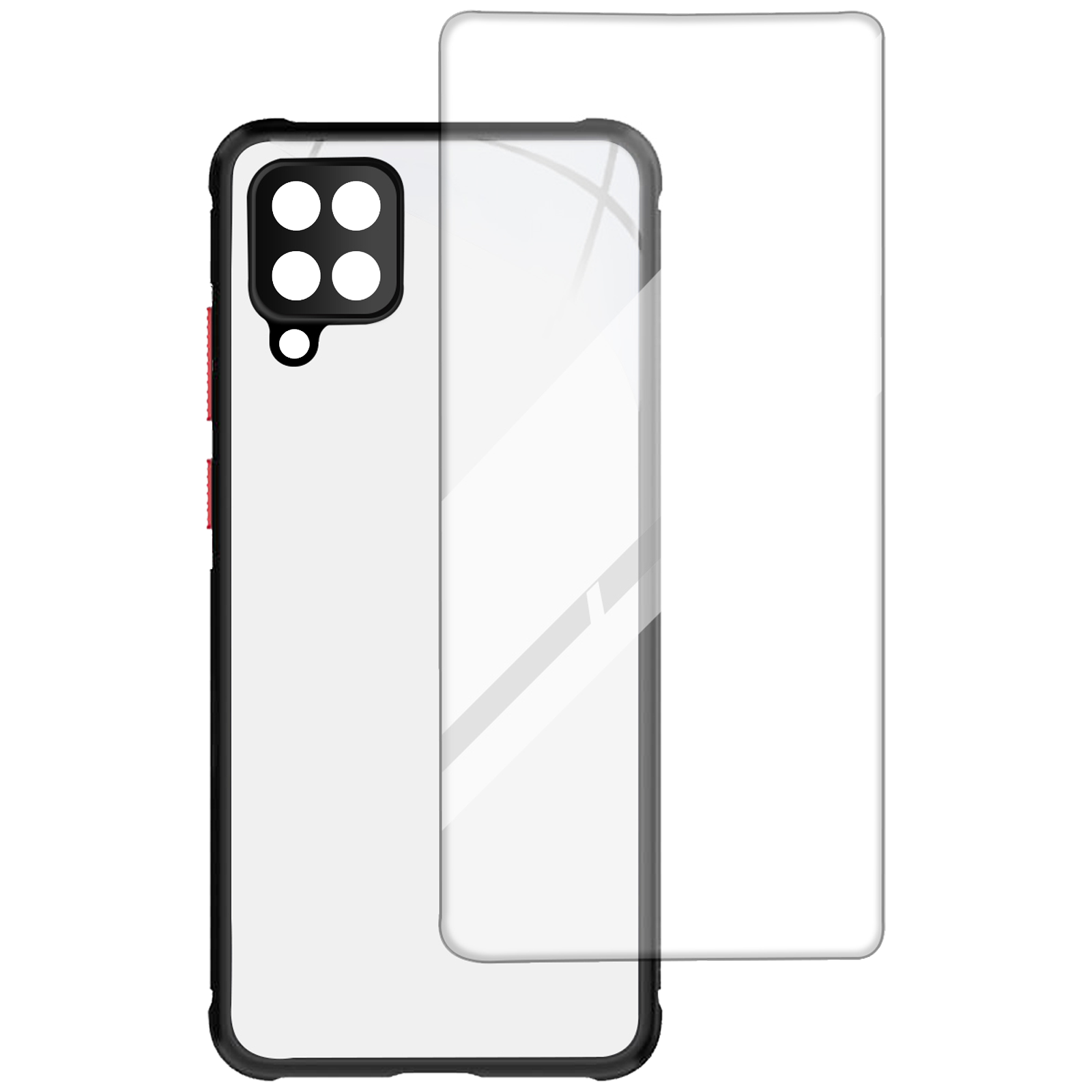 ARROW Hybrid Back Case and Screen Protector Bundle For Samsung Galaxy A12 (Ultra Transparent Visibility)_2