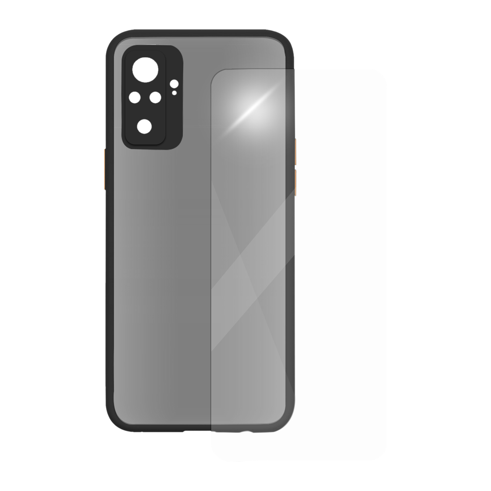 Arrow Duplex Screen Protector & Polycarbonate Back Cover Combo for Redmi Note 10 Pro (Anti Scratch Design, Black)_2