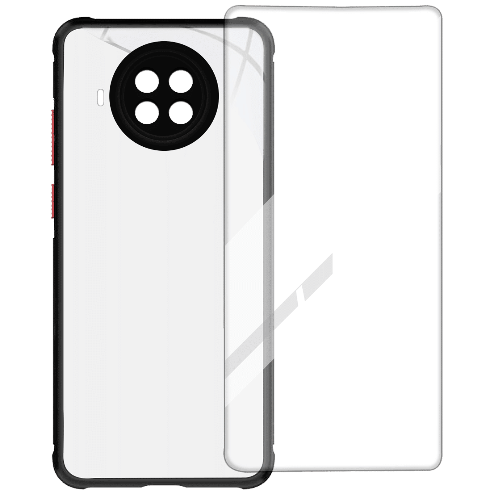 ARROW Hybrid Screen Protector & Polycarbonate Back Cover Combo for Xiaomi Mi 10i (Scratch Protection, Black)_2