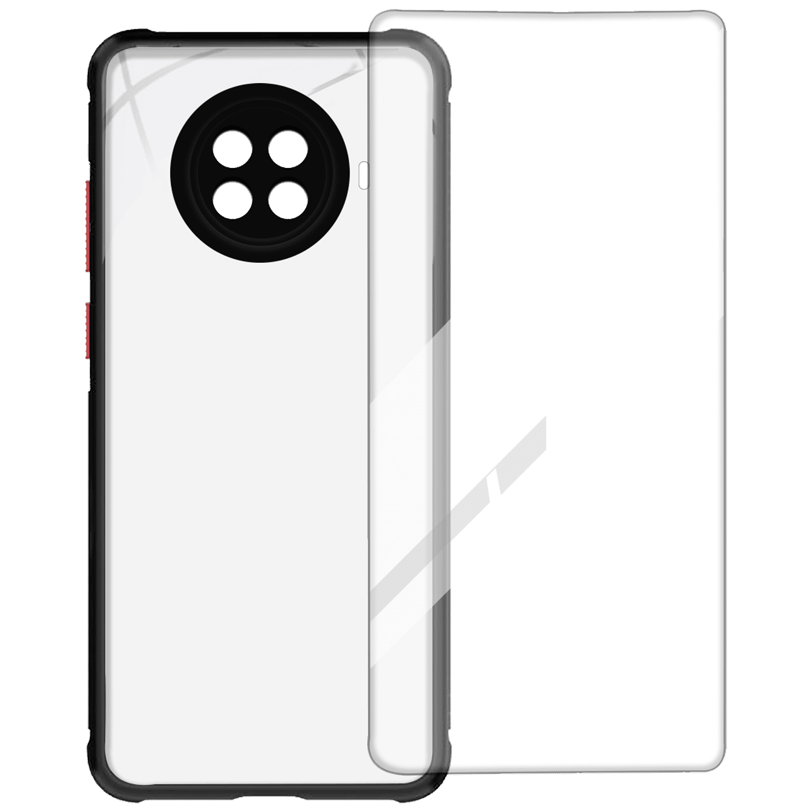 ARROW Hybrid Screen Protector & Polycarbonate Back Cover Combo for Xiaomi Mi 10i (Scratch Protection, Black)_1