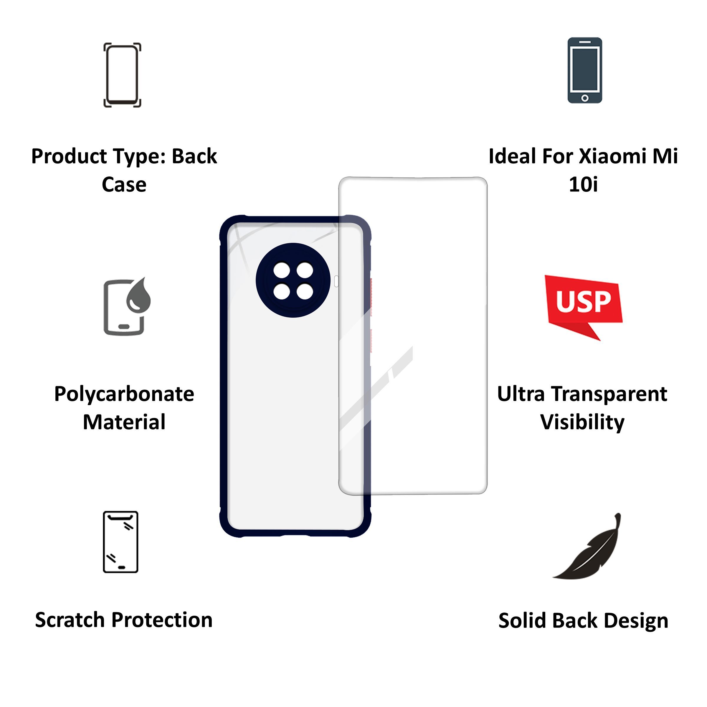 ARROW Hybrid Screen Protector & Polycarbonate Back Cover Combo for Xiaomi Mi 10i (Scratch Protection, Blue)_4