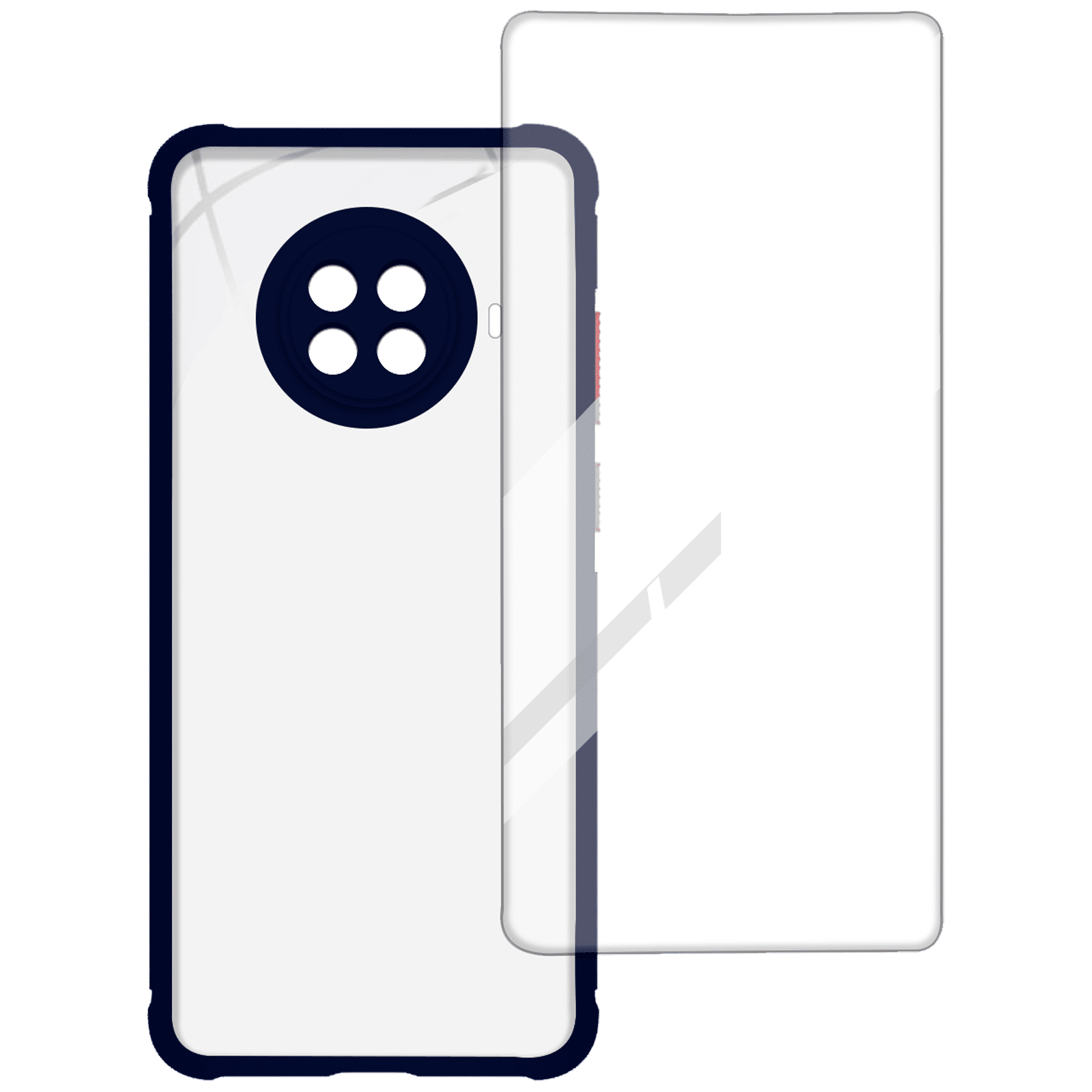 ARROW Hybrid Screen Protector & Polycarbonate Back Cover Combo for Xiaomi Mi 10i (Scratch Protection, Blue)_1