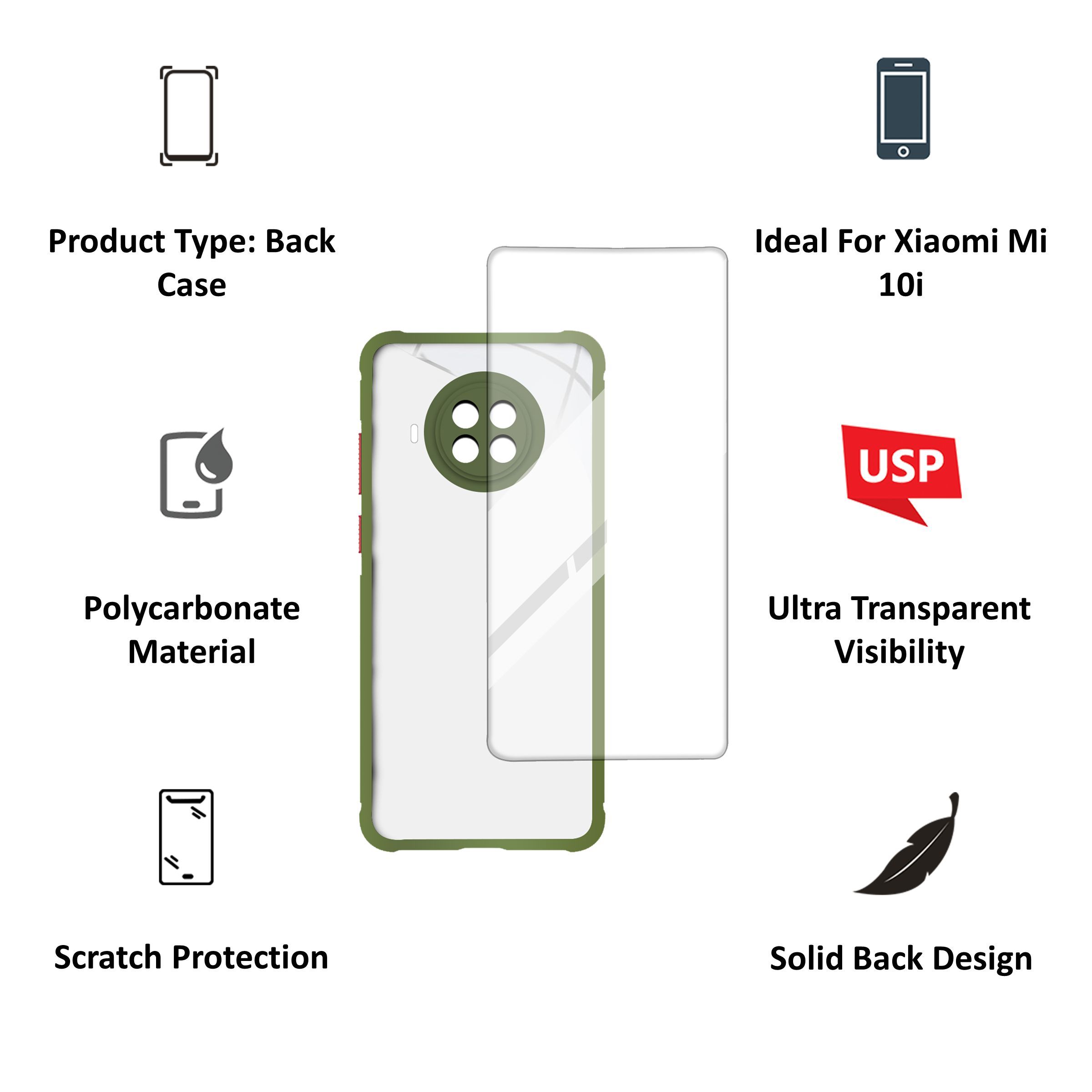 ARROW Hybrid Screen Protector & Polycarbonate Back Cover Combo for Xiaomi Mi 10i (Scratch Protection, Light Green) ARROW Hybrid Screen Protector & Polycarbonate Back Cover Combo for Xiaomi Mi 10i (Scratch Protection, Light Green)_4