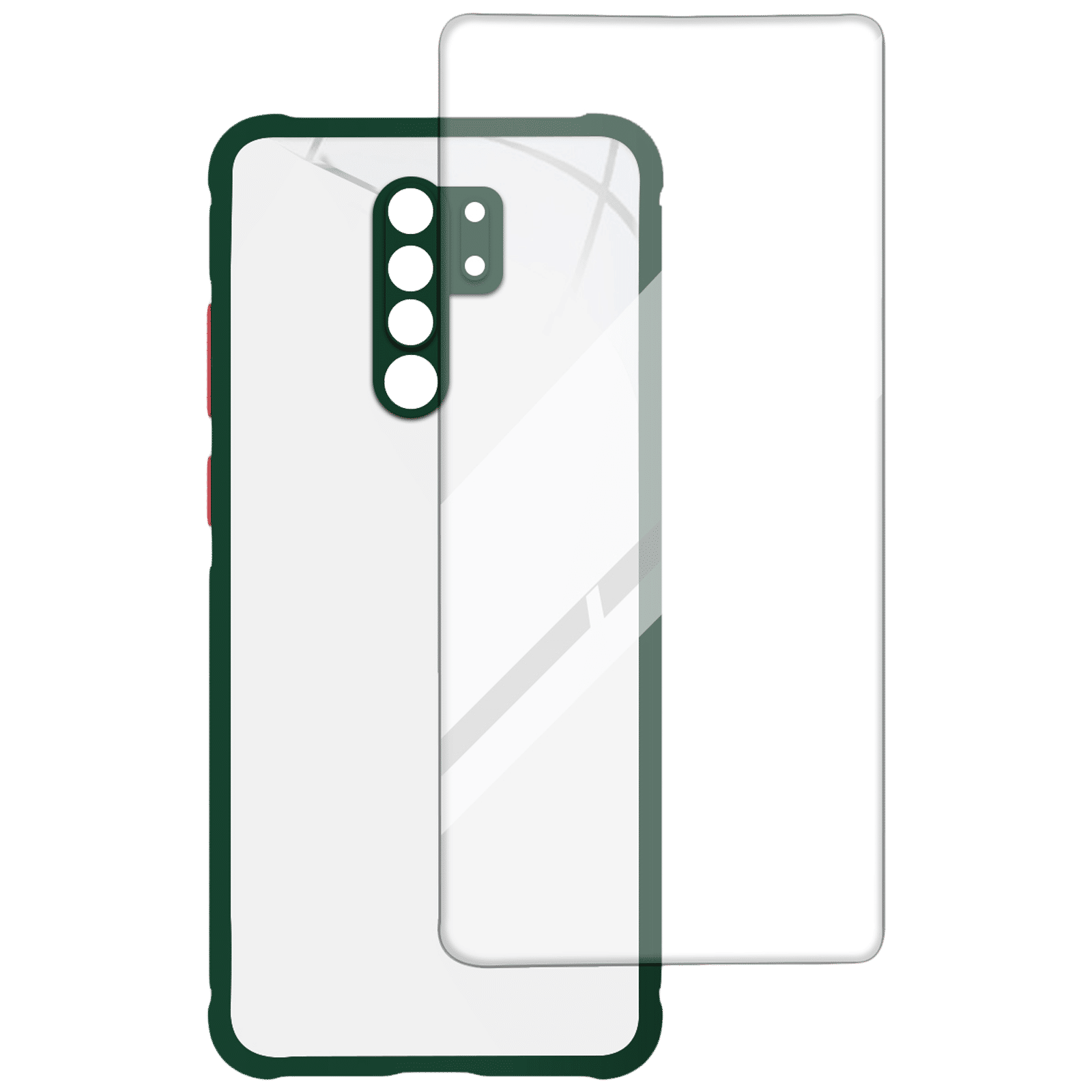 ARROW Hybrid Screen Protector & Polycarbonate Back Cover Combo for Xiaomi Redmi 9 Prime (Anti Scratch Design, Dark Green) ARROW Hybrid Screen Protector & Polycarbonate Back Cover Combo for Xiaomi Redmi 9 Prime (Anti Scratch Design, Dark Green)_1