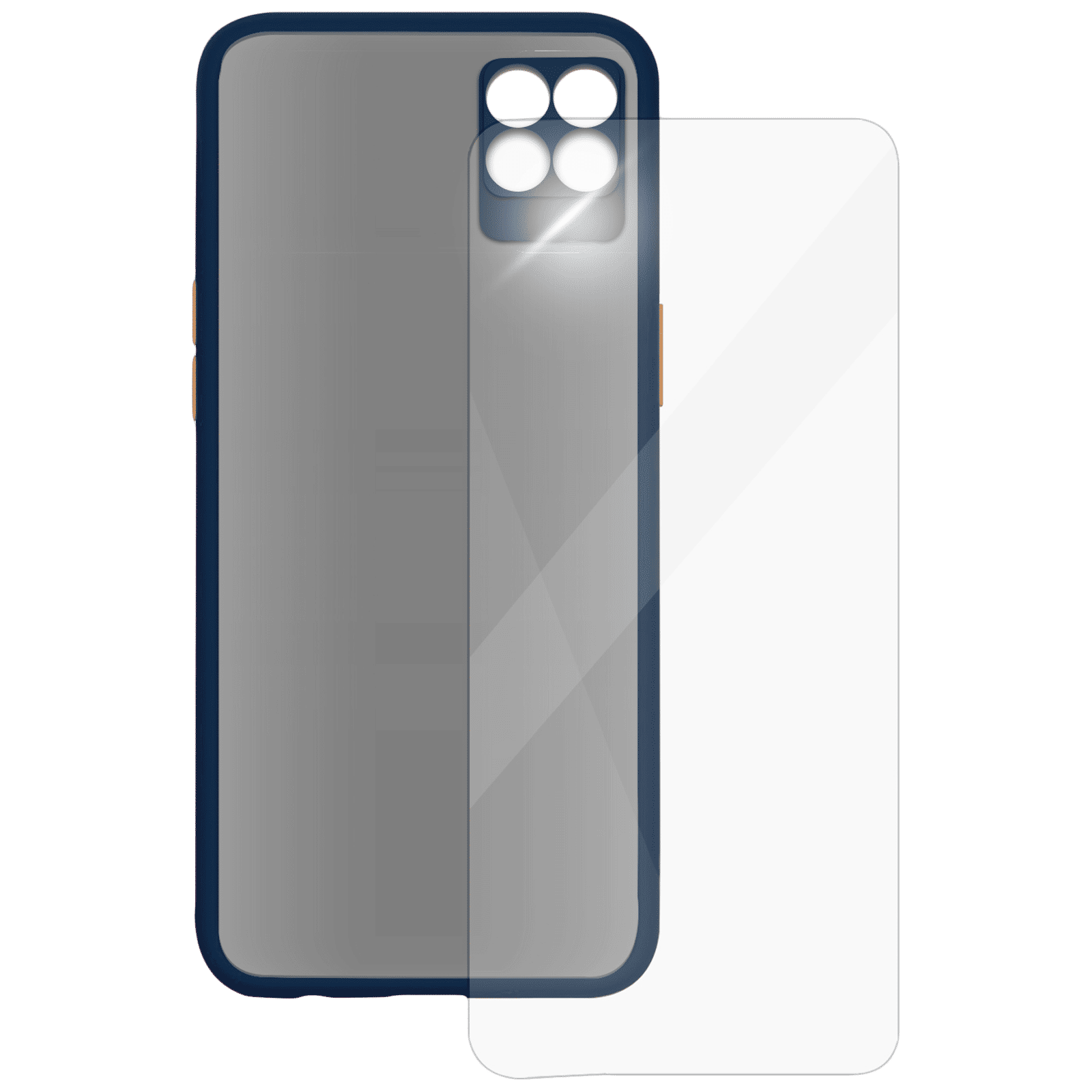 ARROW Camera Duplex Screen Protector & Polycarbonate Back Cover Combo for realme 8 Pro (Anti Scratch Design, Blue)_2