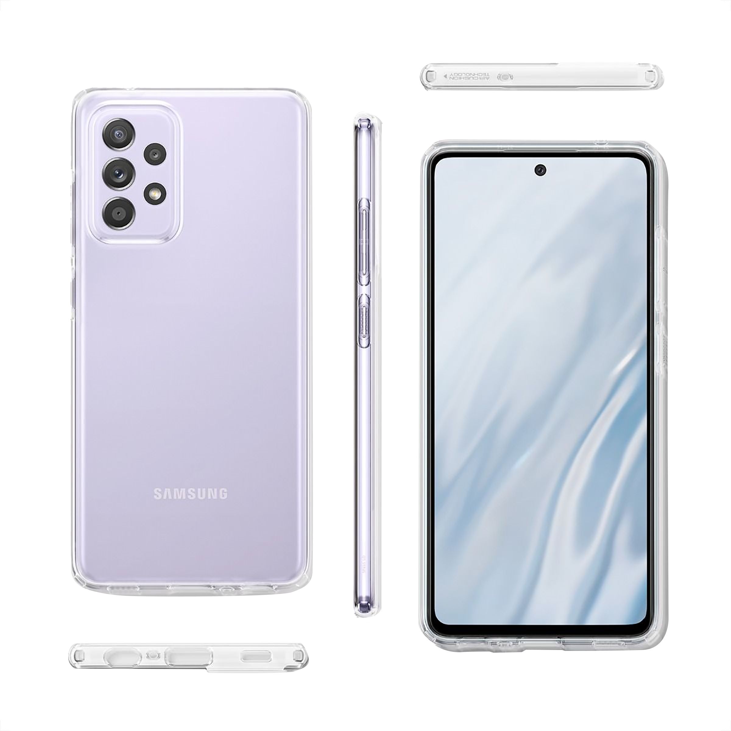 spigen Crystal Flex TPU Back Cover for Samsung Galaxy A52 (Innovative Dot System, Clear)_4